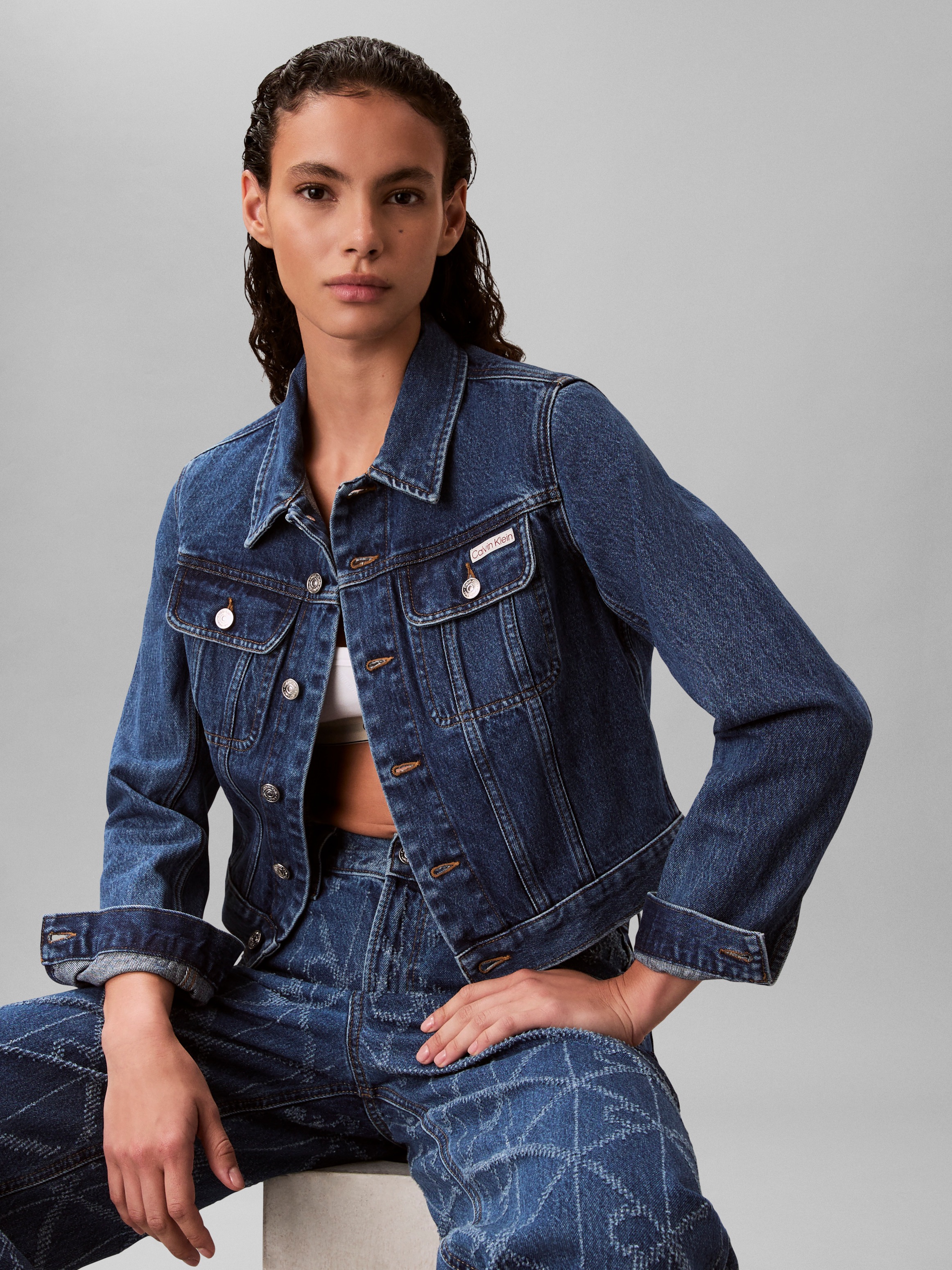 Calvin Klein Jeans Jeansjacke ohne Kapuze günstig online kaufen