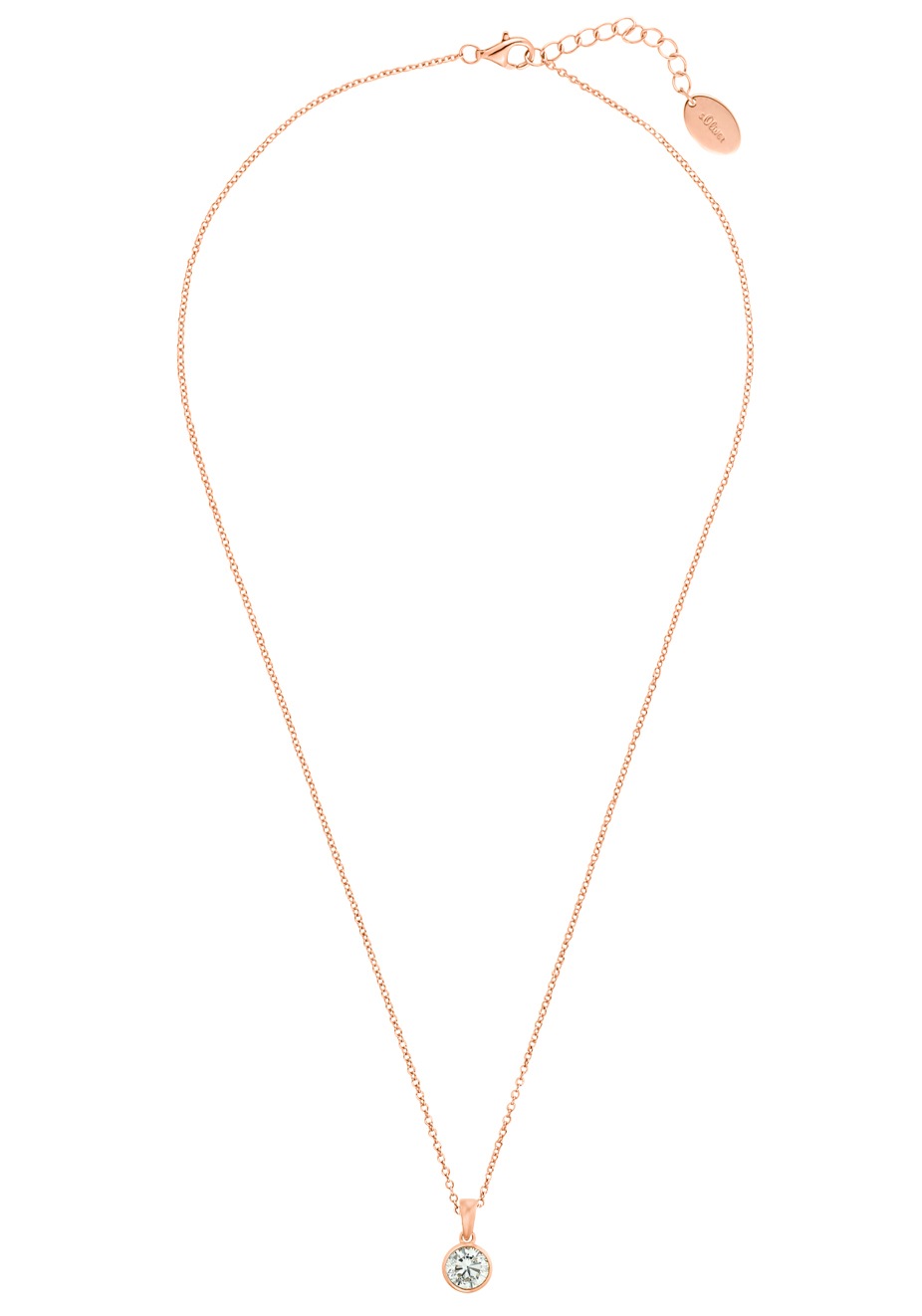 s.Oliver Kette mit Anhänger »Solitär-Optik, 2032969, 2032970, 2032971«, mit Zirkonia (synth.)