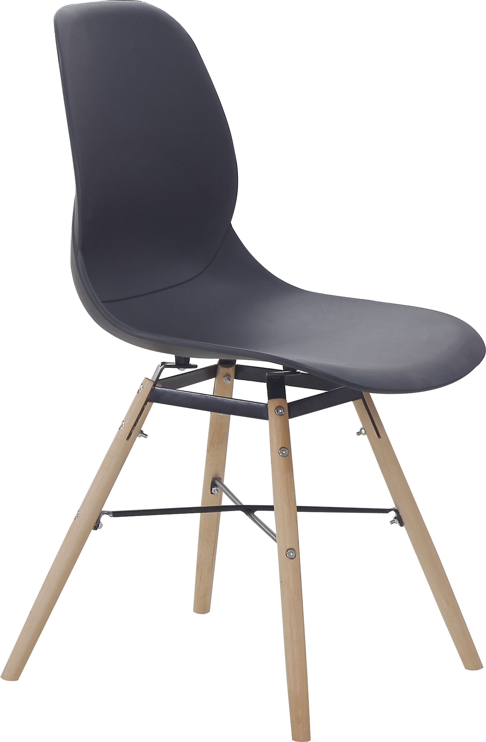 Kayoom 4-Fußstuhl »Stuhl Amy 110 2er-Set, praktisches Set, bequemer Kunststoffstuhl«, (Set), 2 St., pflegeleicht, abwaschbar, in einem Stück spritzgegossene Sitzfläche