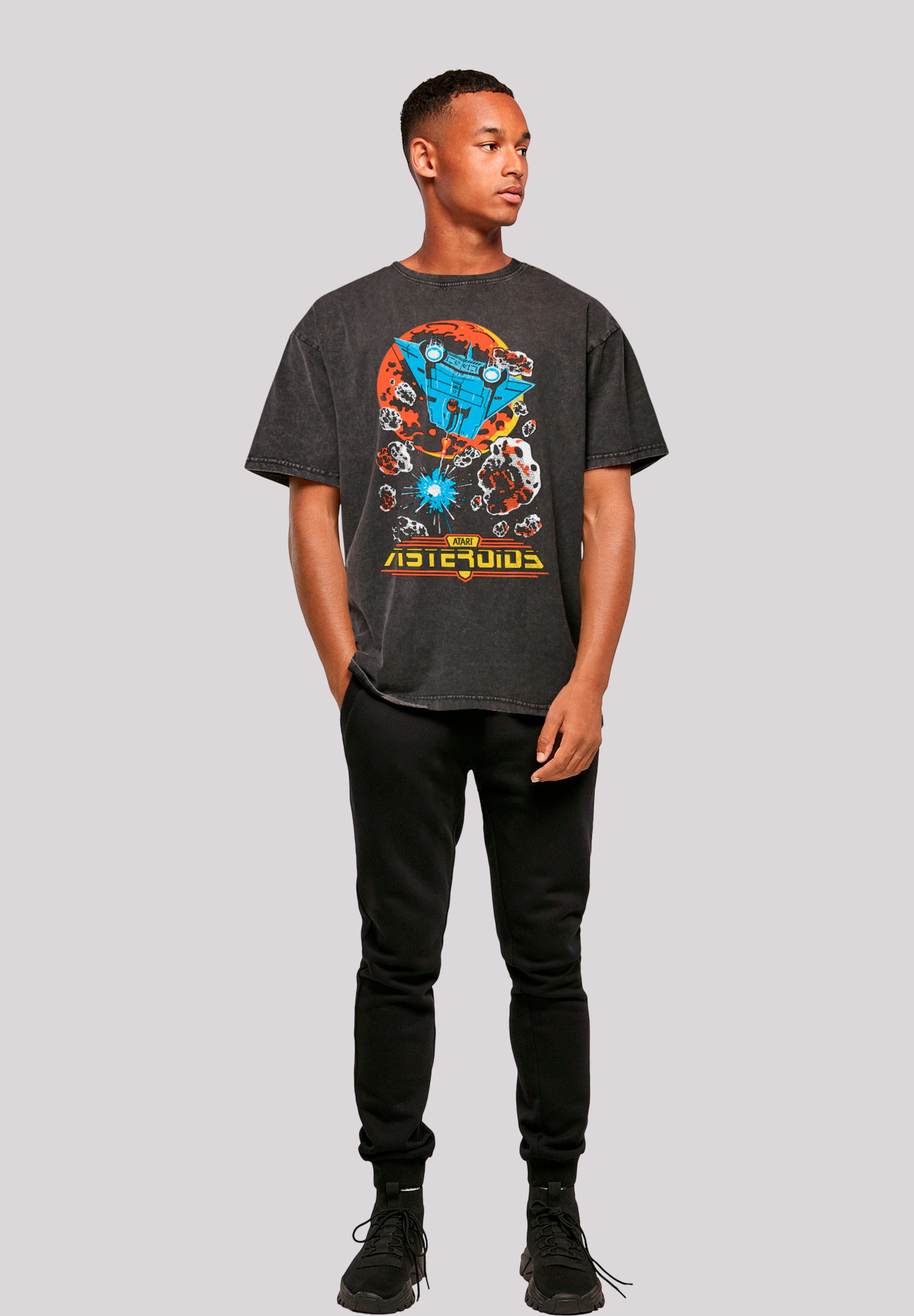F4NT4STIC T-Shirt »Asteroids Vintage Atari Retro Gaming«, Premium Qualität
