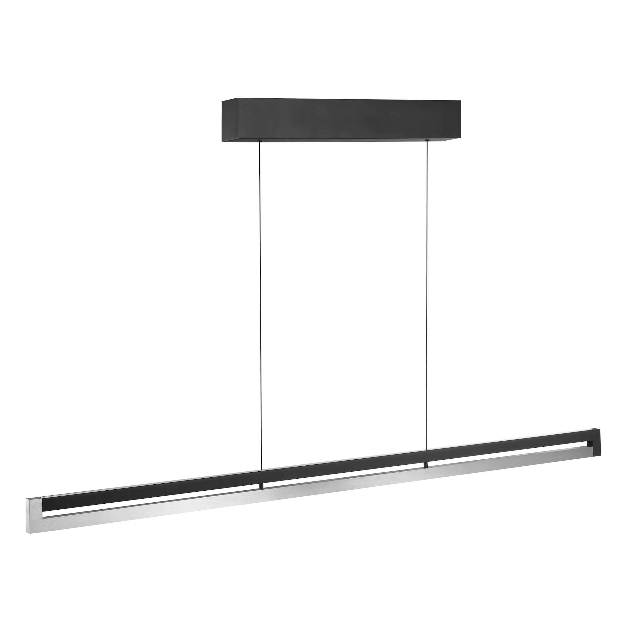 lumiCouture LED Pendelleuchte »Pulse« LED-Modul 1 Stk. Warmweiß 122 x 7 x 180 cm, 4400 lm, 2700K, dimmbar, Aluminium gebürstet/schwarz