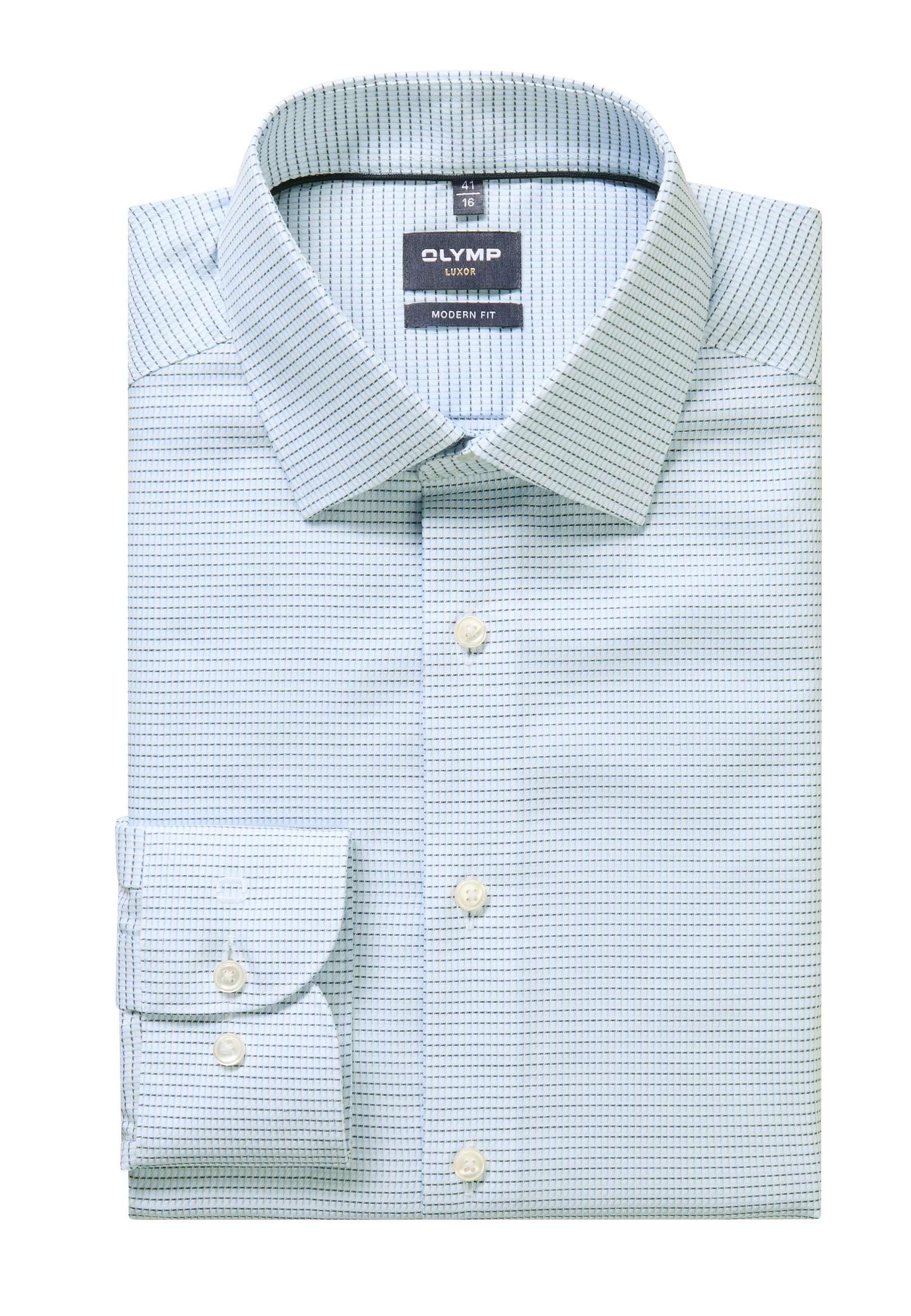 OLYMP Luxor Modern Fit Shirt Blue 42 3
