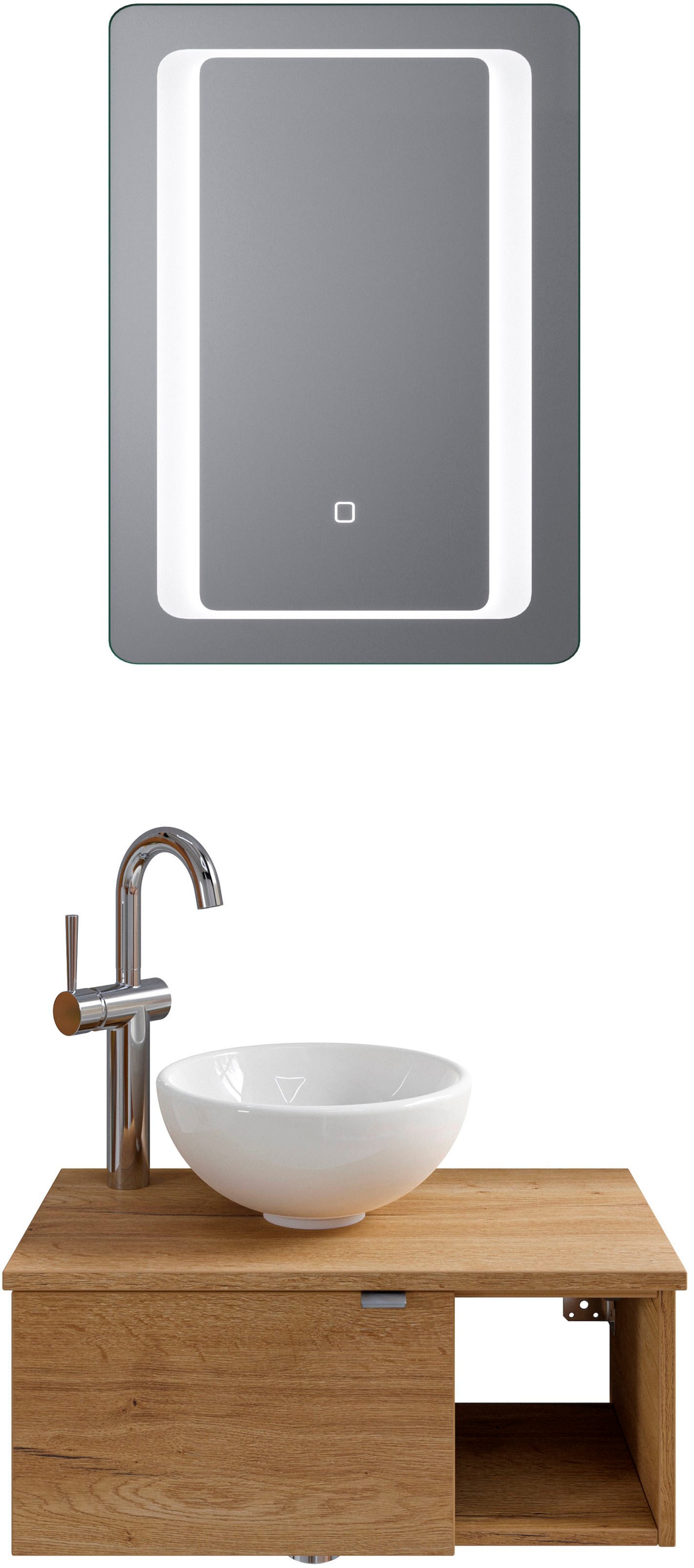 Saphir Badmöbel-Set "Serie 6915" 4 Stk. tlg. Gäste-Bad, 61 cm breit, mit LE günstig online kaufen