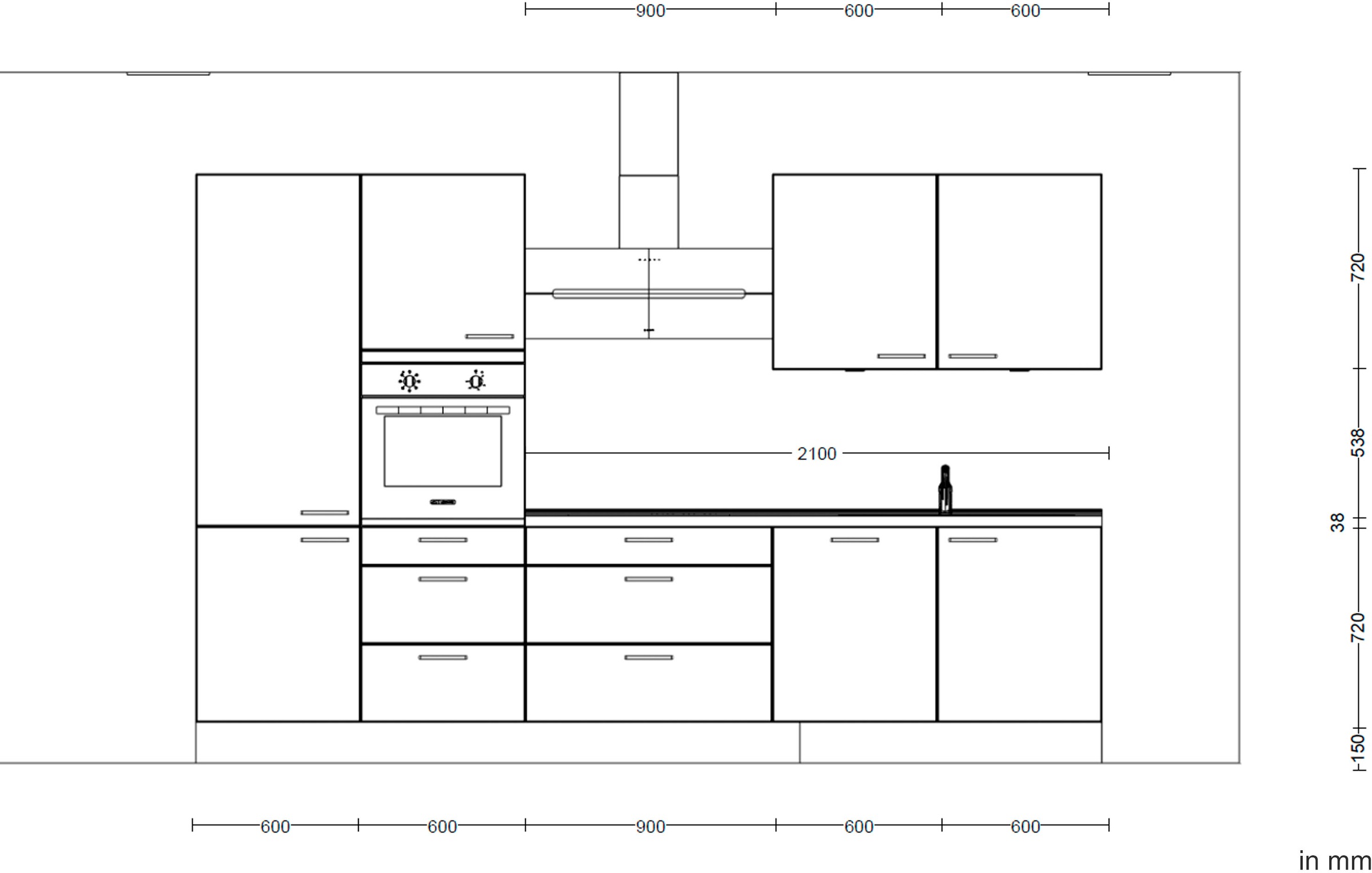 nobilia® Küchenzeile »"Flash II"«, vormontiert, Ausrichtung wählbar, Breite 330 cm, wahlw. mit E-Geräten