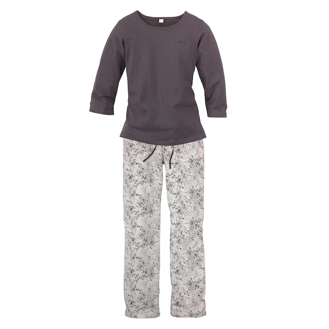 s.Oliver Bodywear Pyjama mit Rundhals-Ausschnitt online kaufen | BAUR