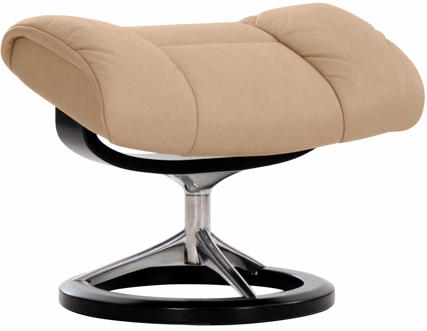 Stressless® Relaxsessel »Ruby«, (Set, Relaxsessel mit Hocker), mit Signature Base, Größe L, Gestell Eiche, Wenge, Braun & Schwarz