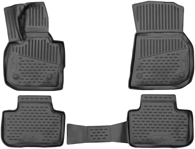 WALSER Passform-Fußmatten, Hyundai, Santa Fe, | 2 Rechnung Hyundai 2 Geländewagen, Santa per Vordermatten, BAUR Fe Rückmatten), II für 10/2005-03/2015 St., (4