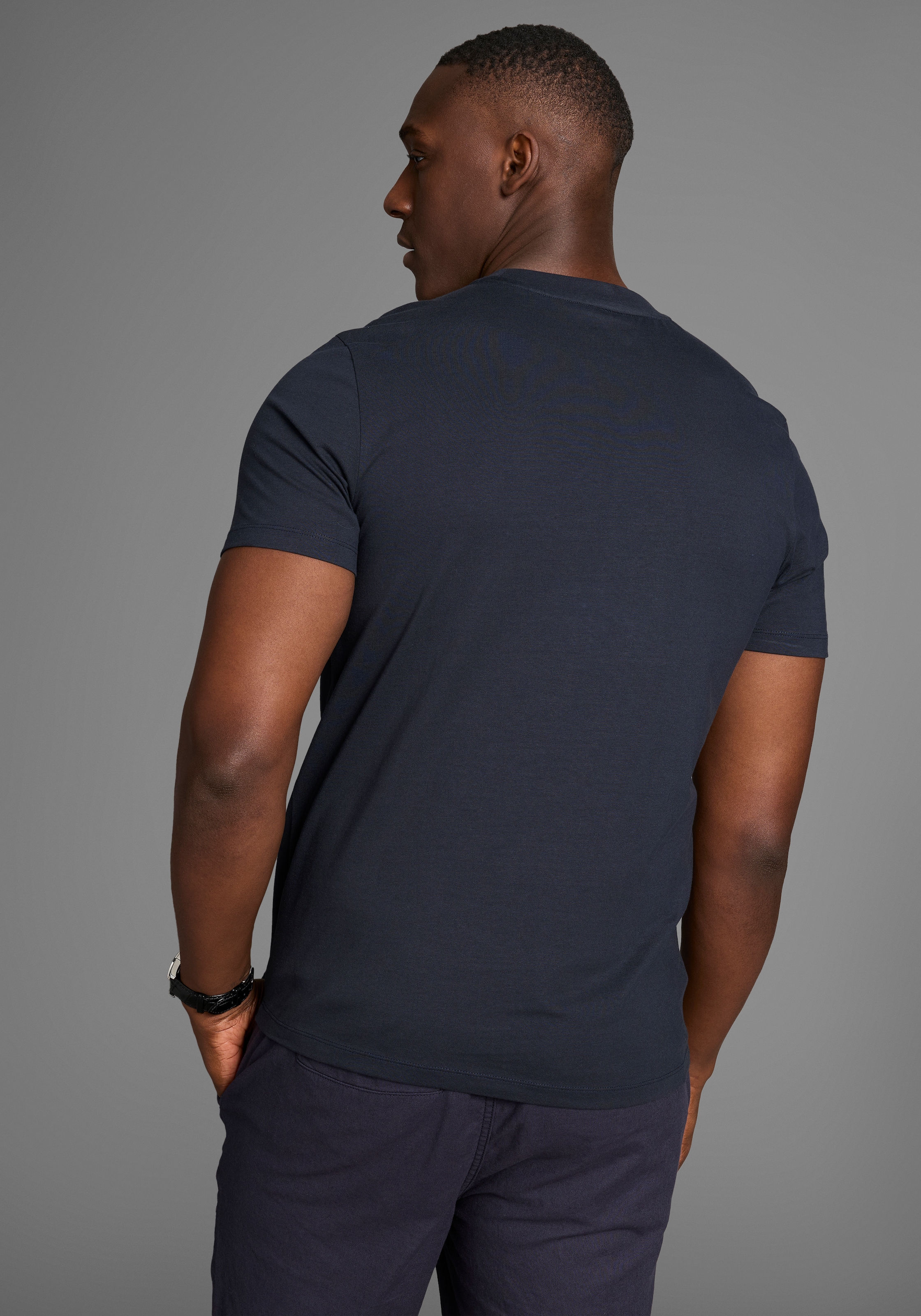 DELMAO T-Shirt, mit sportlich-maritimen Marken-Schriftzug