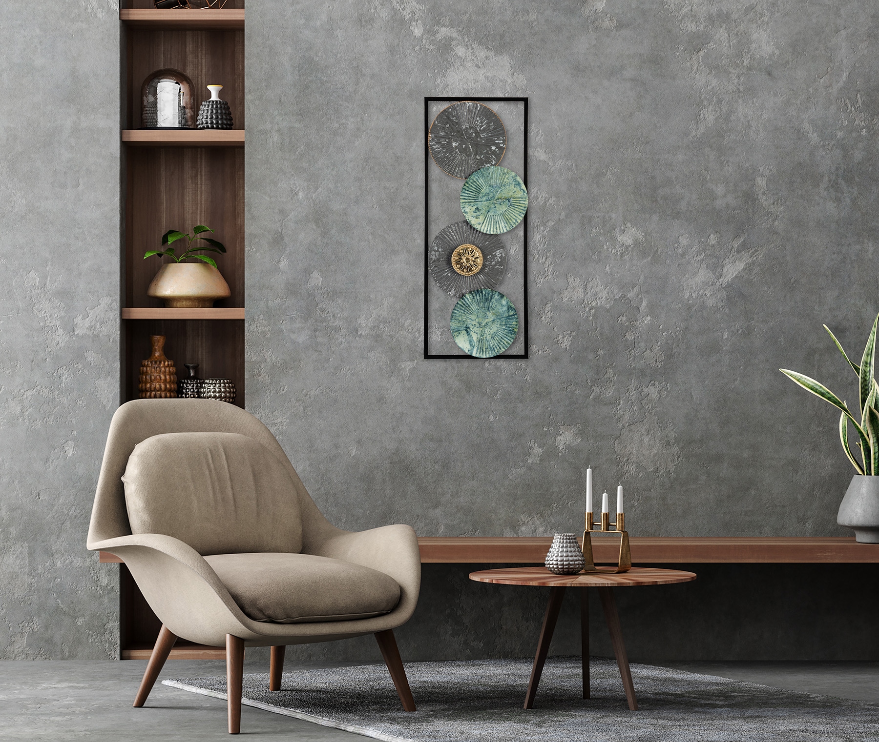 Bönninghoff Metallbild »ABSTRAKT – ORNAMENTE 20x50 cm – Deko modern« Abstrakt | Formen | Gegenstandslos Wanddekoration