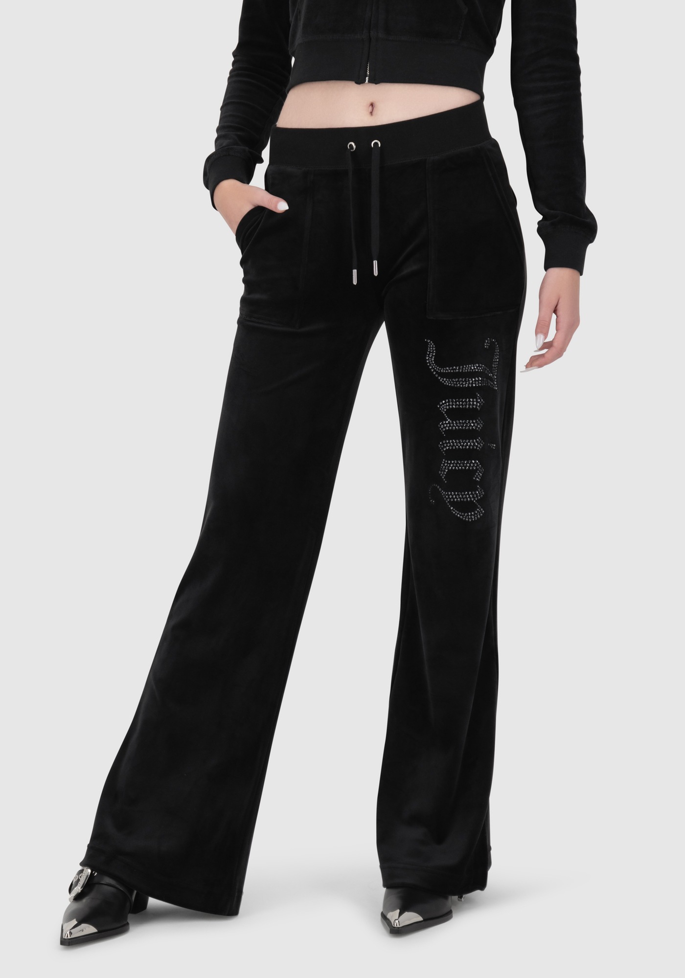 Juicy Couture Sweathose »LAYLA PANT JEWELLED Damen«, Trainingshose Damen, Sweathose, Velour, Jogginghose mit Glitzer, Sale