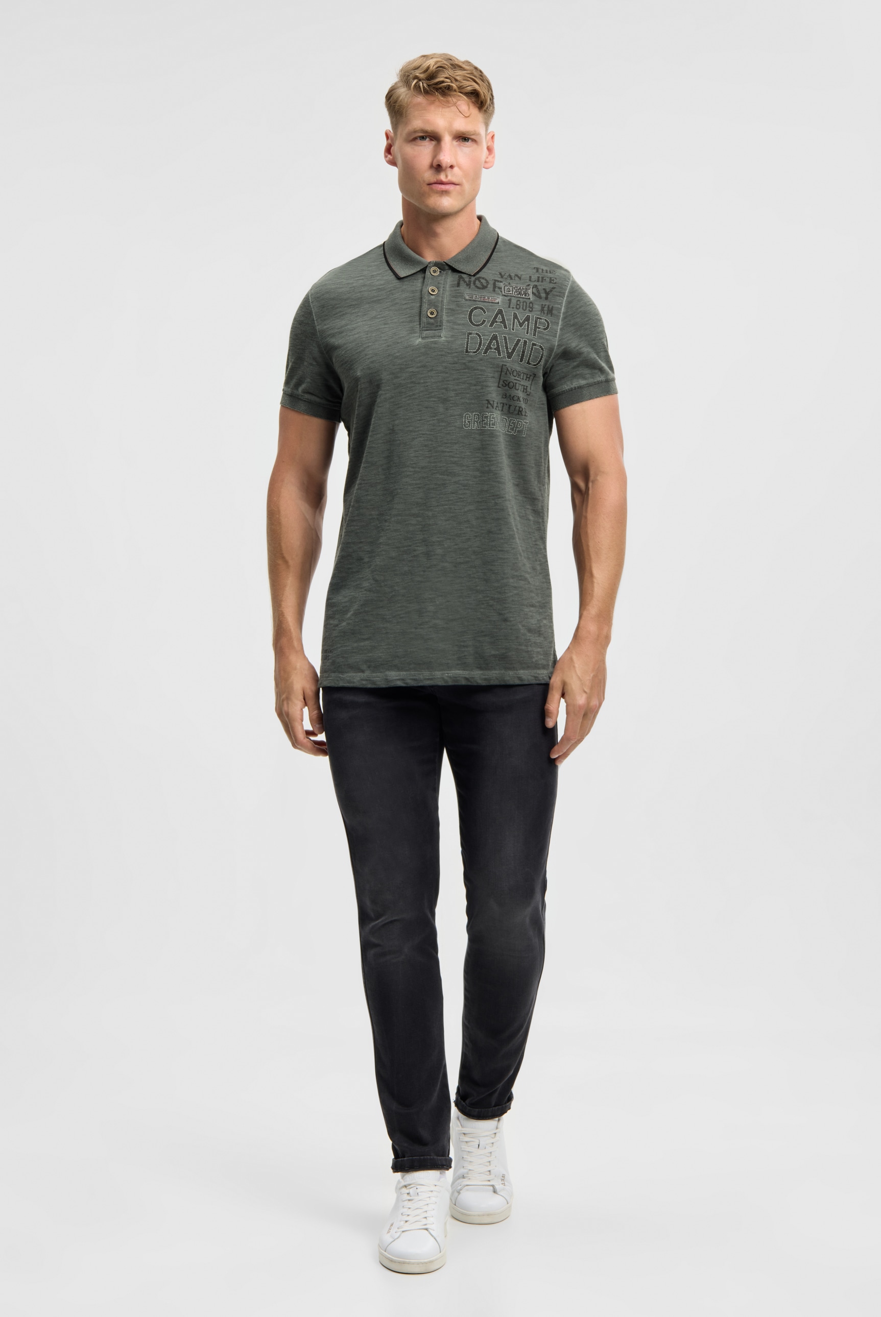 CAMP DAVID Poloshirt aus Baumwolle