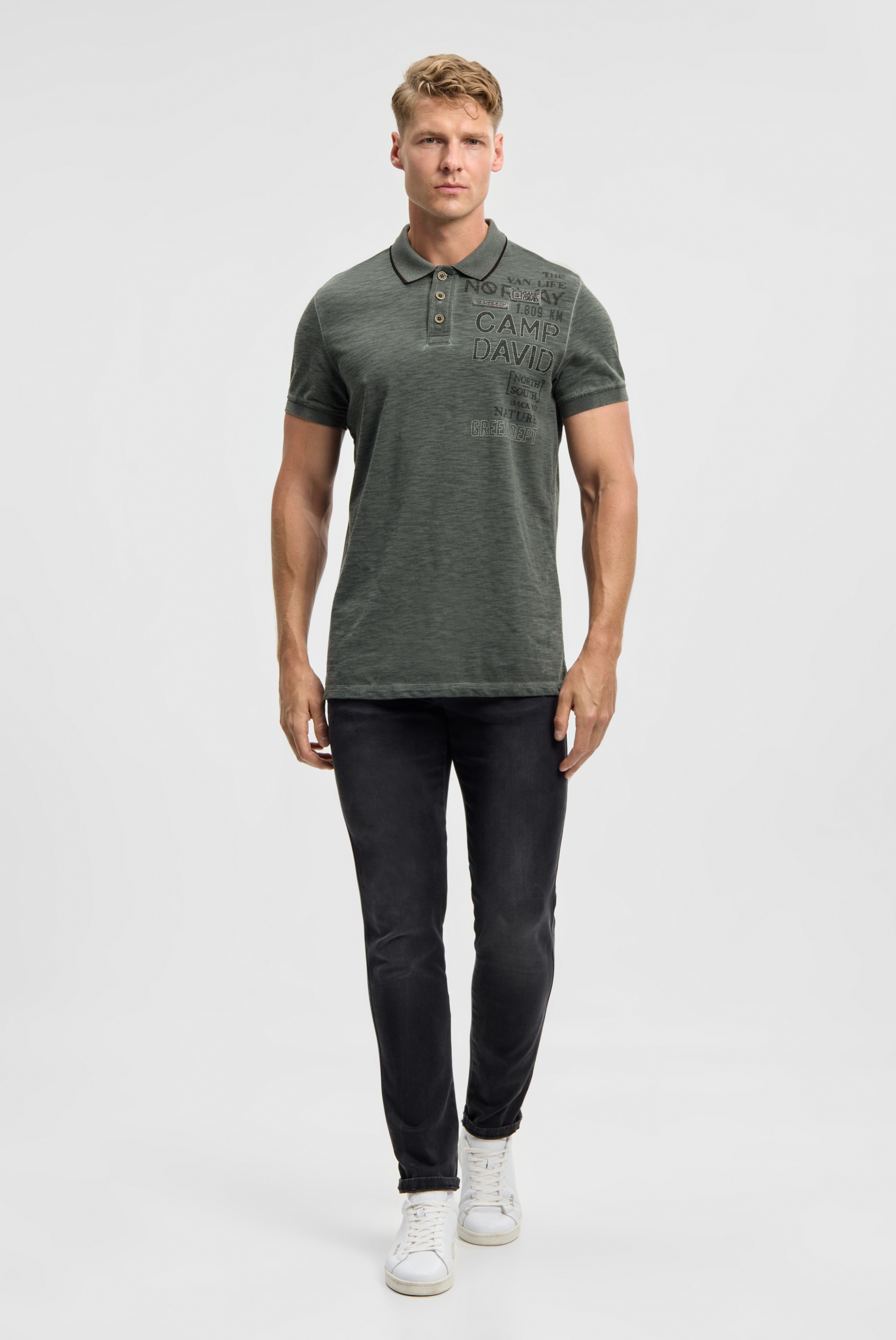 Thumbnail - CAMP DAVID Poloshirt aus Baumwolle