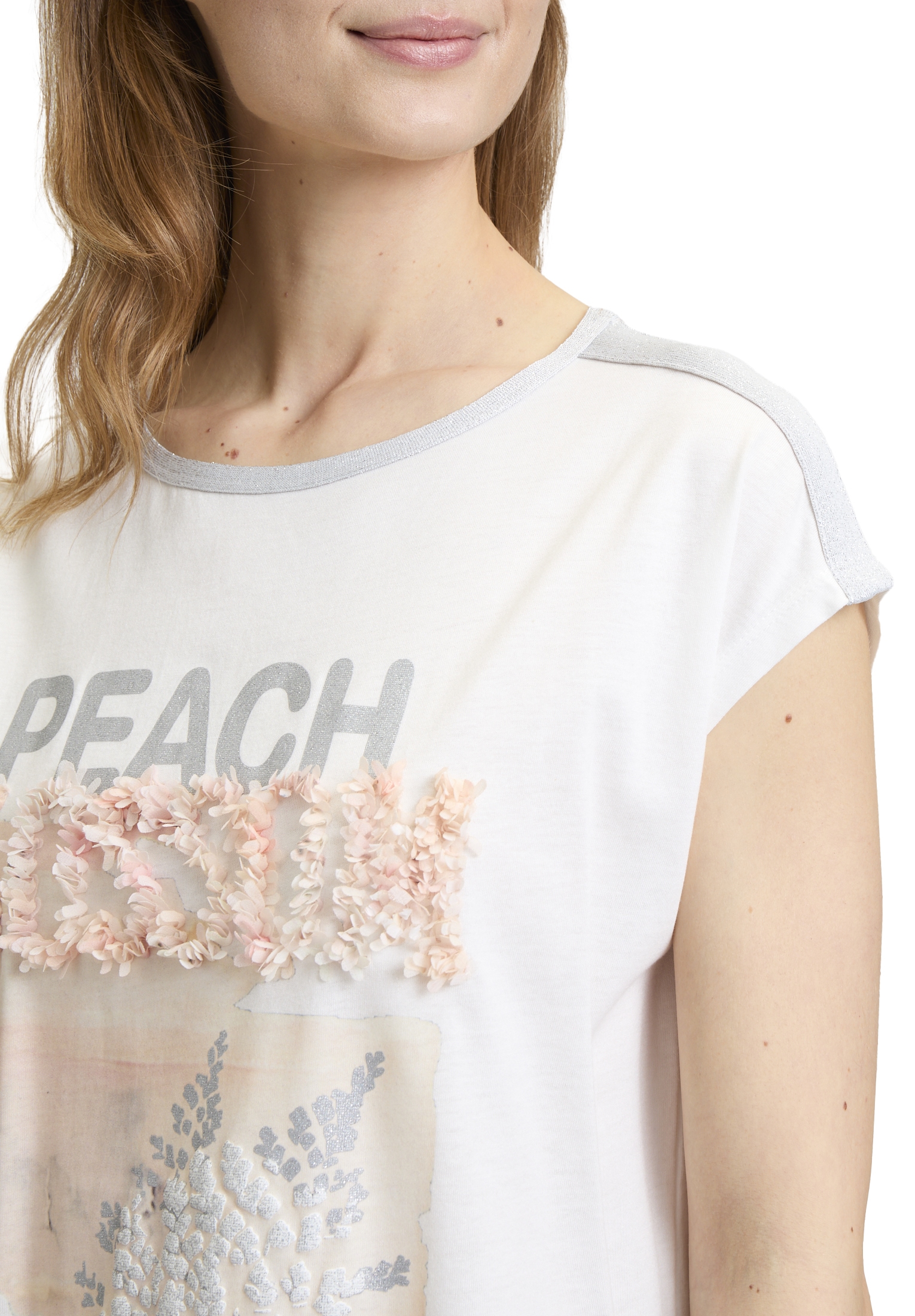 Cartoon Kurzarmshirt »Cartoon Rundhals-Shirt mit Placement«, (1 tlg.), Aufgesteppte Bänder