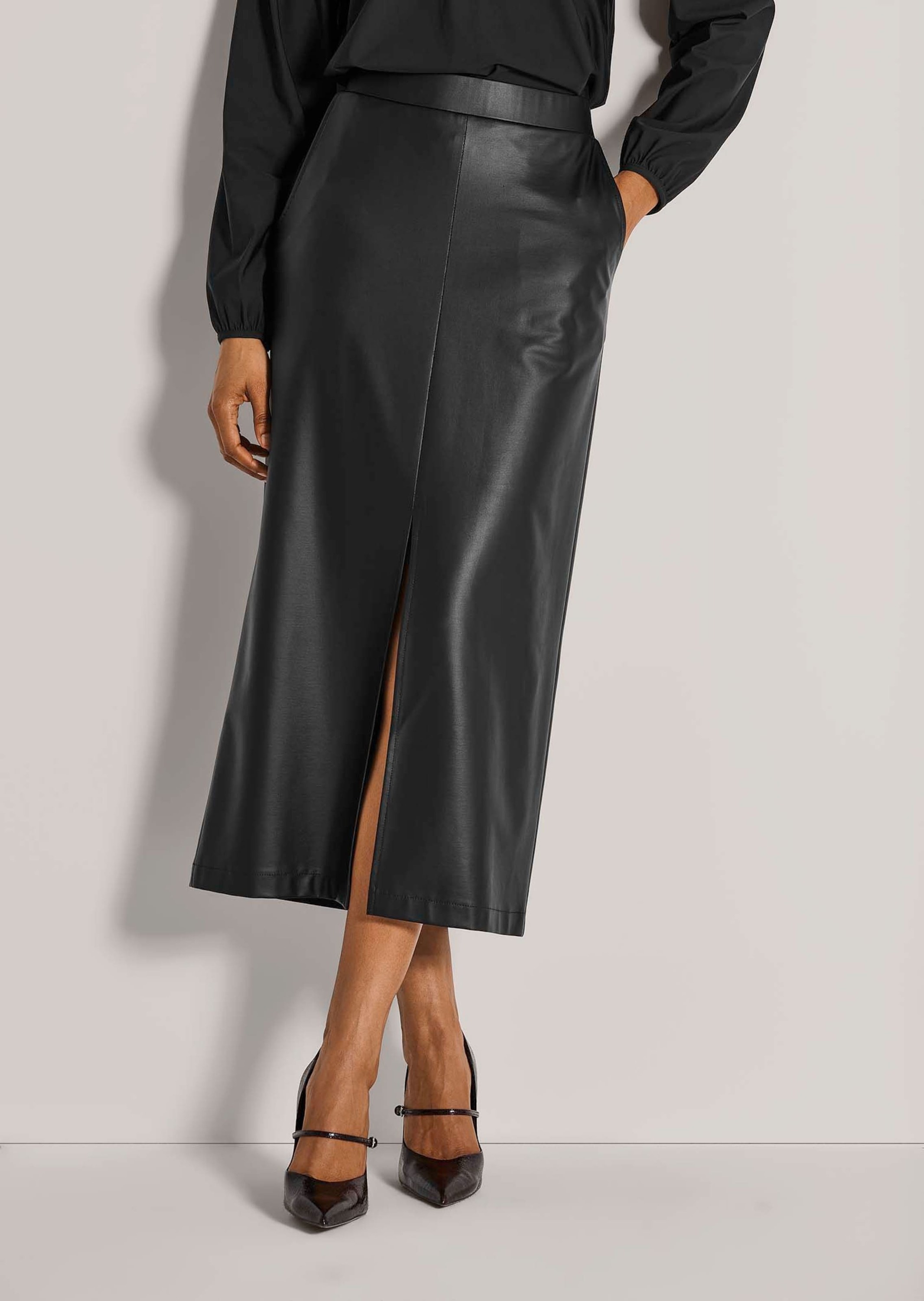 Thumbnail - MADELEINE Midirock "Lederrock Eleganter Rock aus Leder-Imitat" Lederimitat