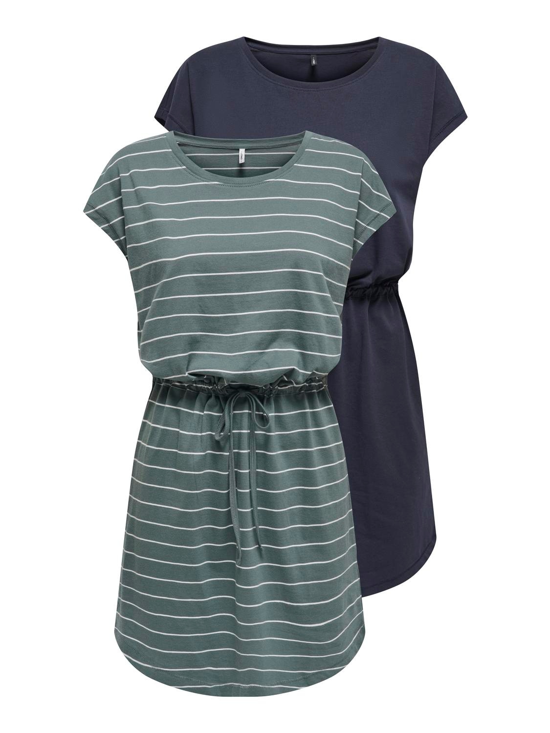 ONLY Shirtkleid "ONLMAY LIFE S/S DRESS 2 PACK CS JRS", (2er-Pack), Sommerkl günstig online kaufen