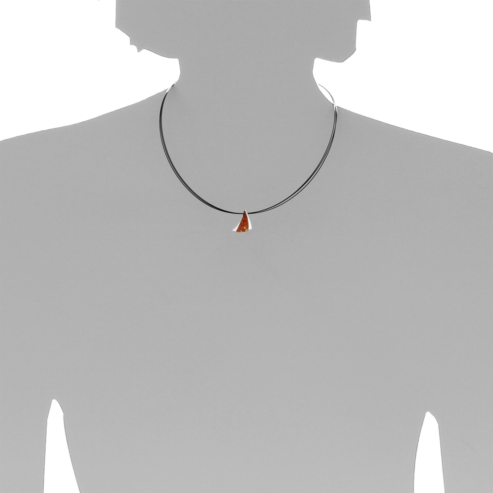 OSTSEE-SCHMUCK Halsreif »Ostsee-Schmuck Halsreif mit Anhänger Gleiter-Imke 15«, (2 tlg.)