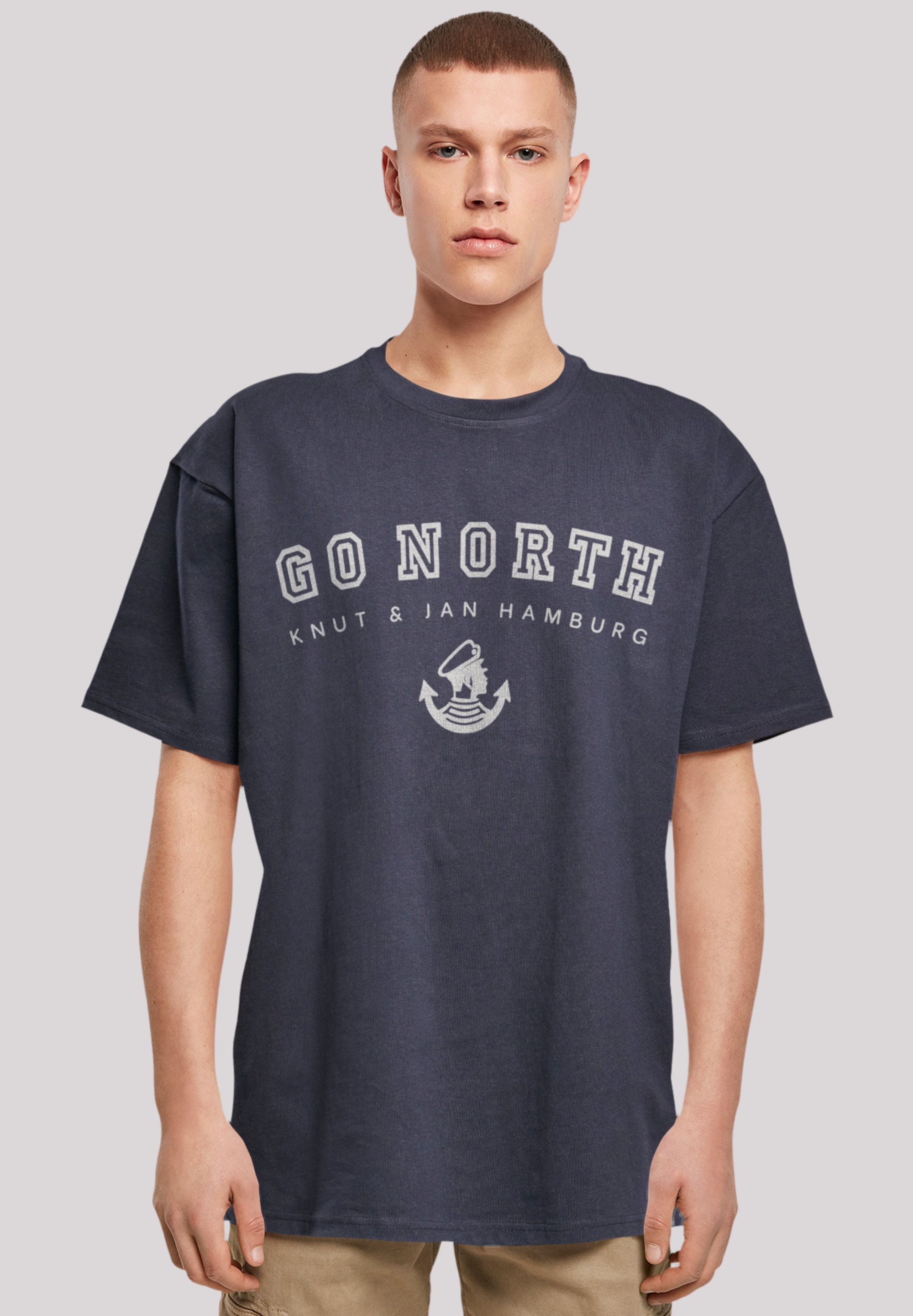T-Shirt »Go North Knut & Jan Hamburg«, Print
