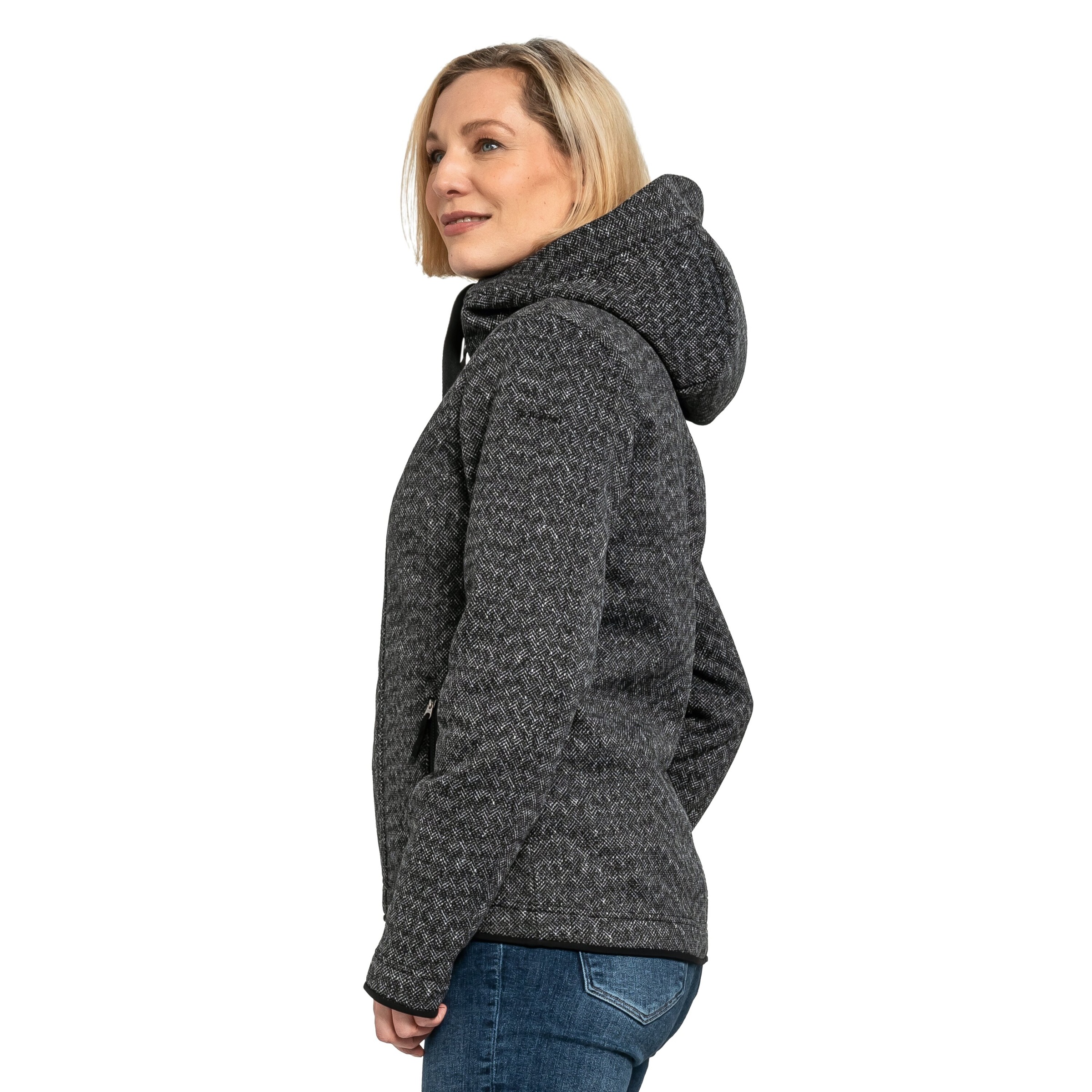 Thumbnail - Schöffel Fleecejacke "Fleece Hoody Aurora L" mit Kapuze mit hochschließendem Kragen, mit Kapuze und Kordelzug, atmungsak...
