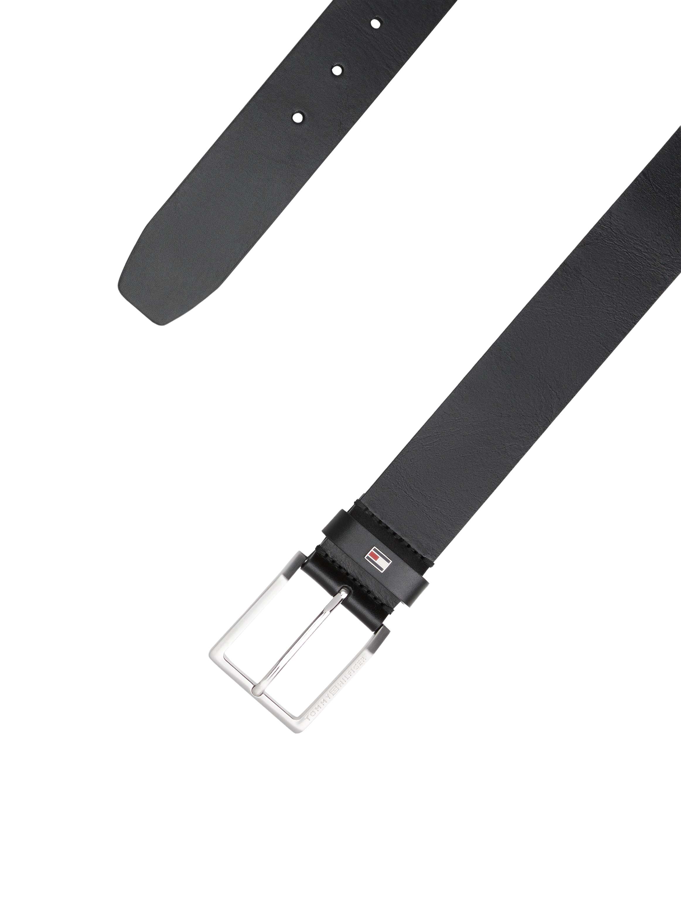 Tommy Hilfiger Ledergürtel »ADAN 3.5 EXT«, Metalllogopatch, Einfachdornschnalle