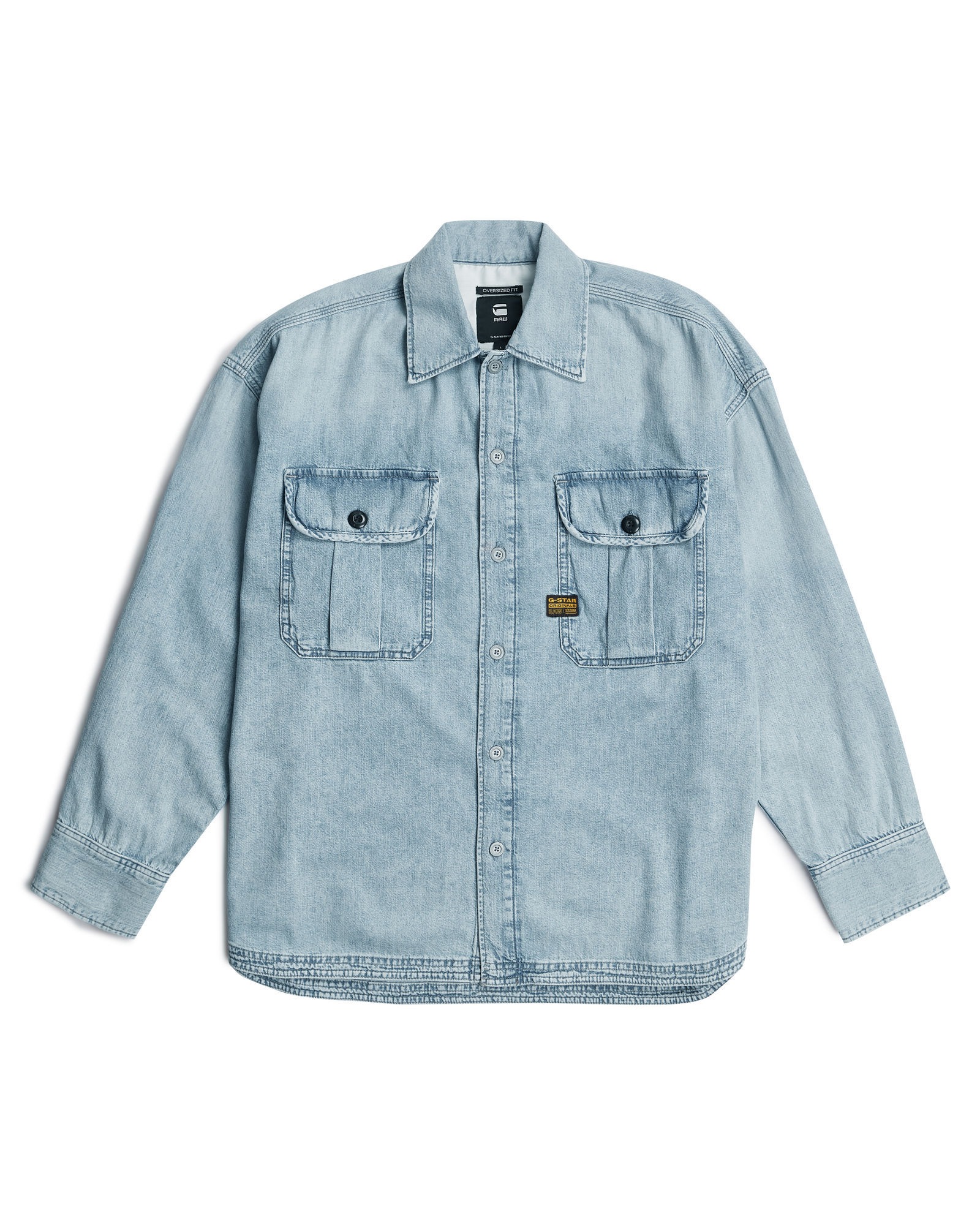 G-STAR Langarmshirt "2 Pocket Pleated Boxy Hemd" günstig online kaufen