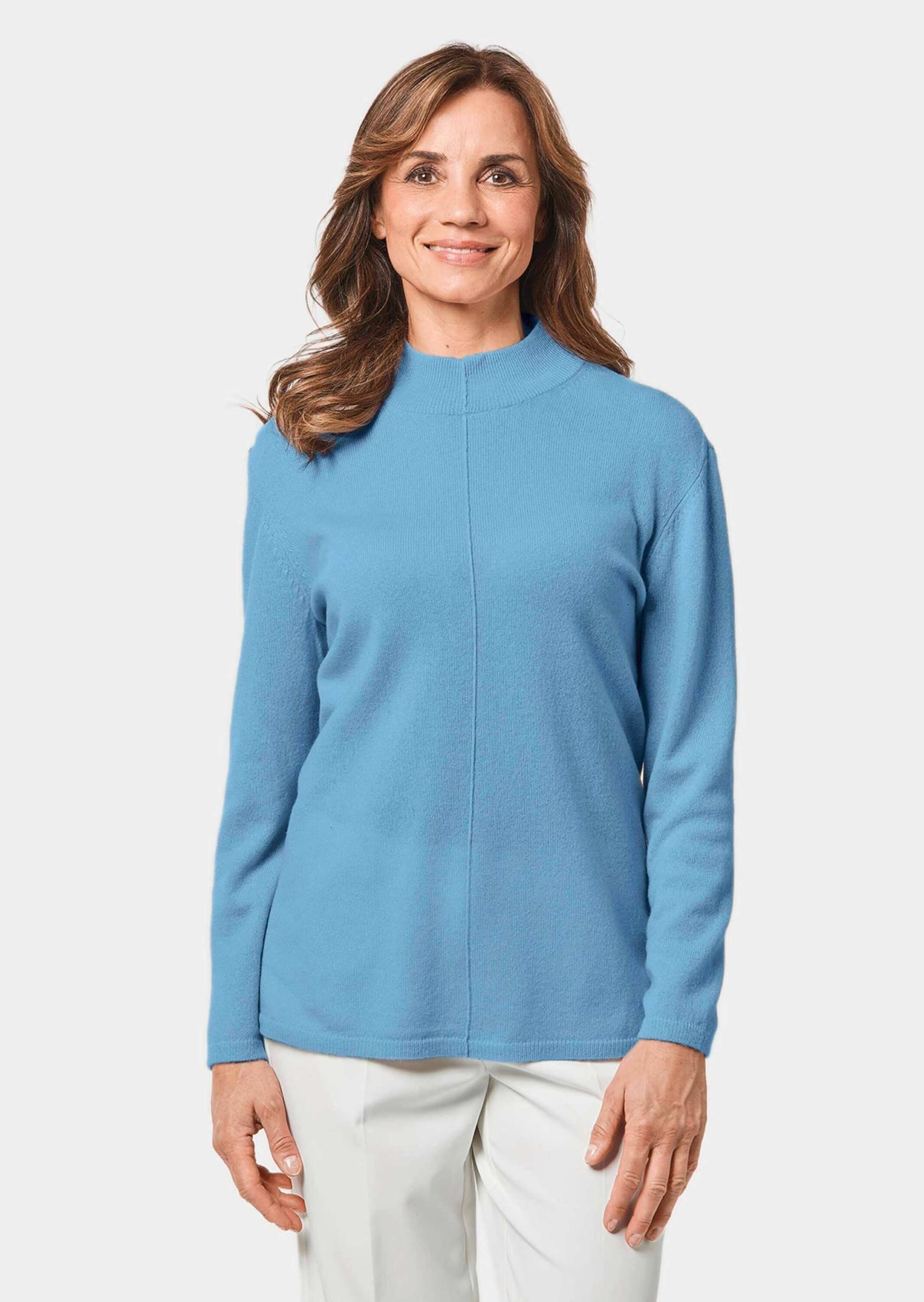 GOLDNER Strickpullover "Kurzgröße Kuschelweicher Kaschmirpullover mit Krage günstig online kaufen