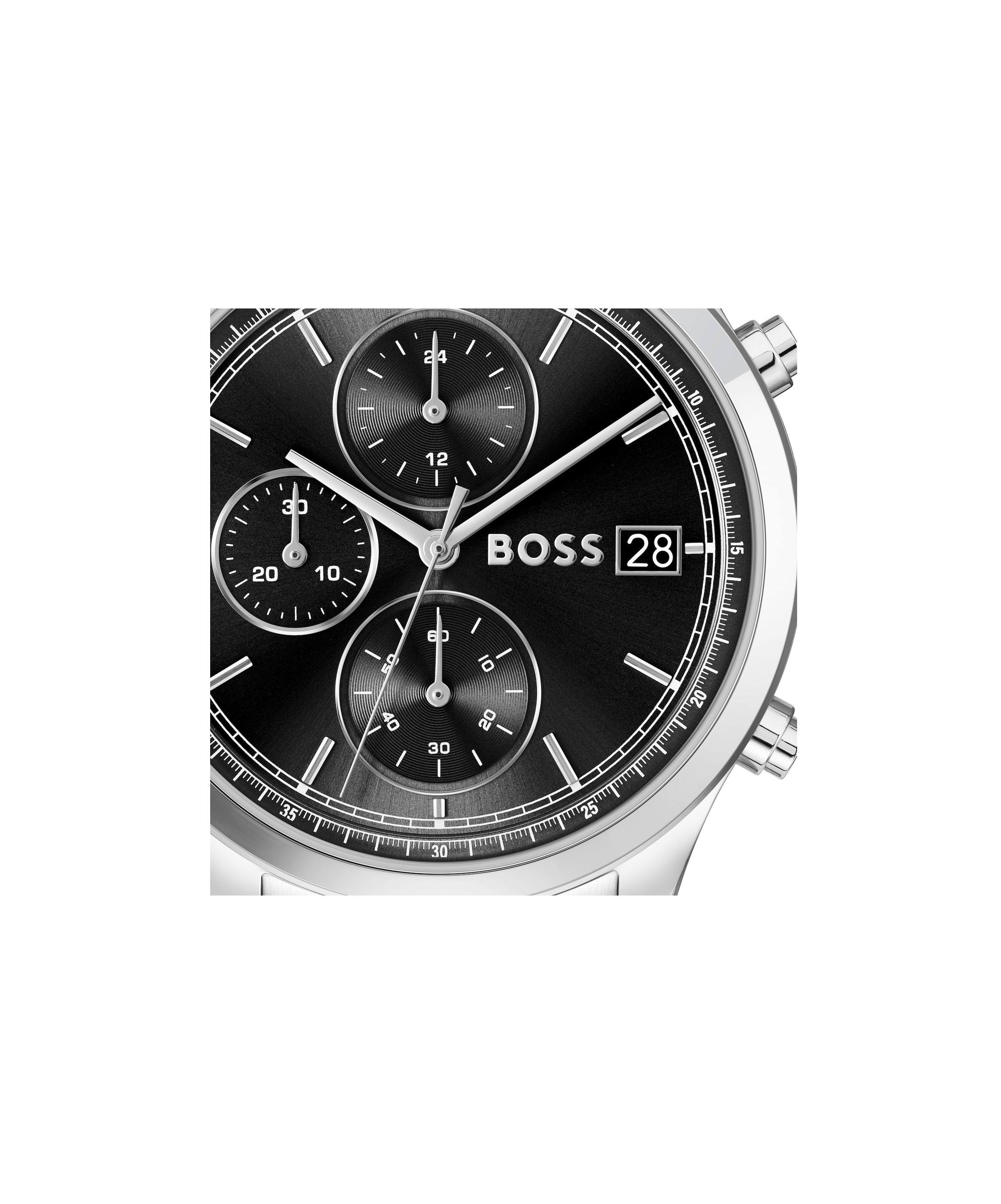 BOSS Chronograph »STRATUS« Quarzuhr, Armbanduhr, Herrenuhr, Edelstahlarmband, analog, Tag