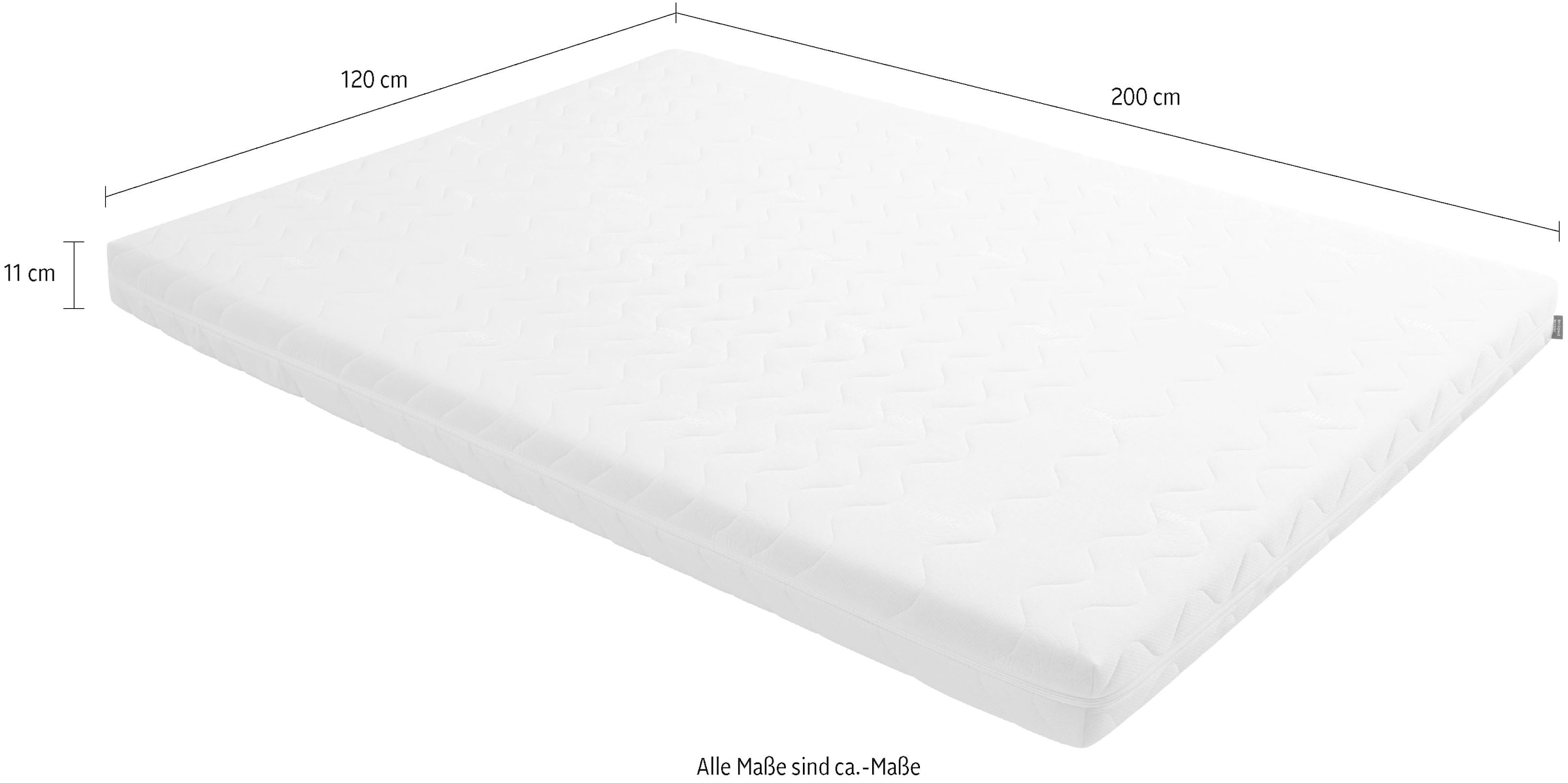 PAIDI Kaltschaummatratze »Airwell® Drell, 7-Zonen Wendematratze mit Gel-Schaumlage« 11 cm hoch Verschiedene Größen, Cremefarben, H2, 60°C waschbarer Bezug, 1 Stk. tlg.
