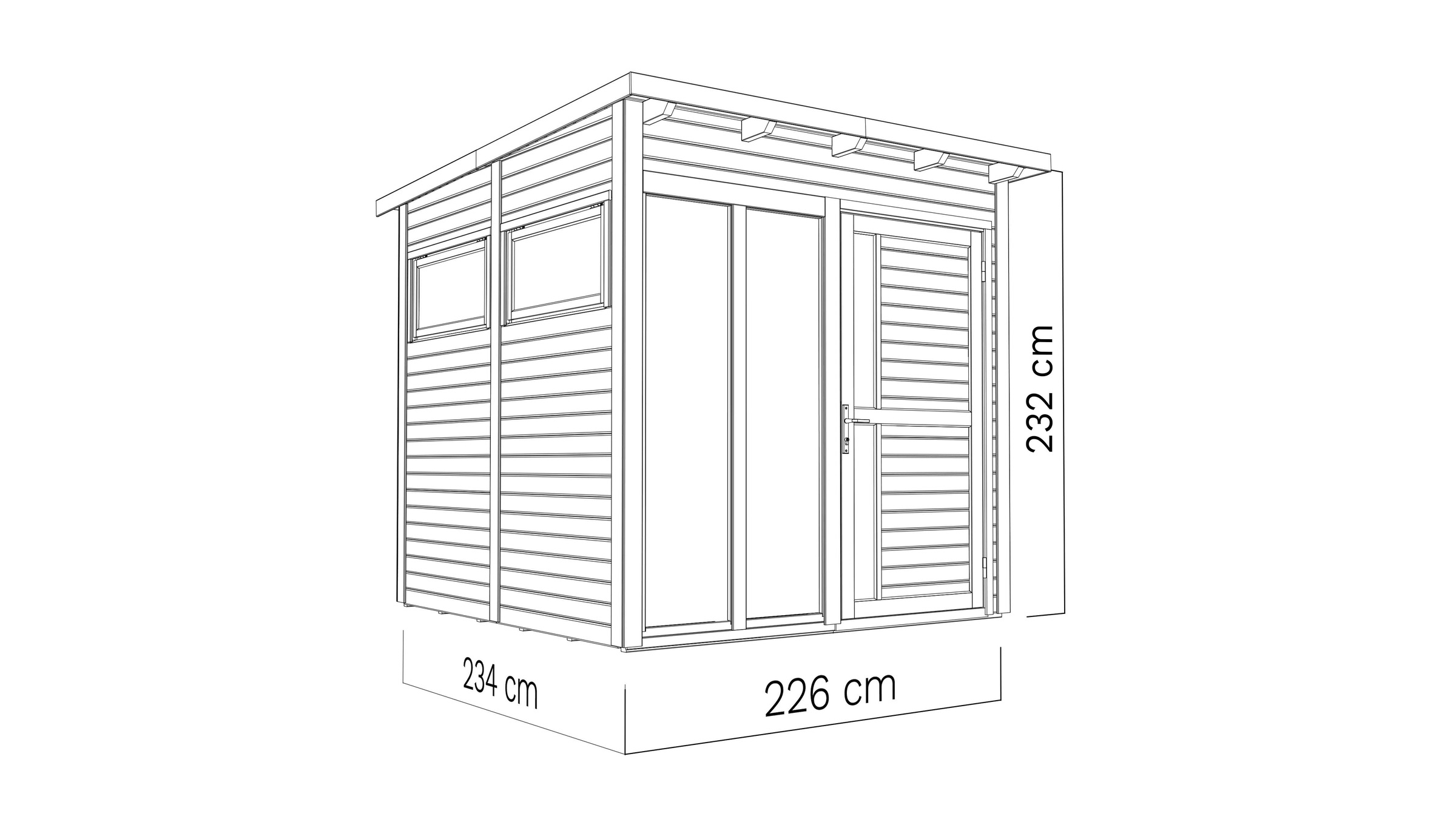 KONIFERA Gartenhaus »Pentus 2 Office Lounge«