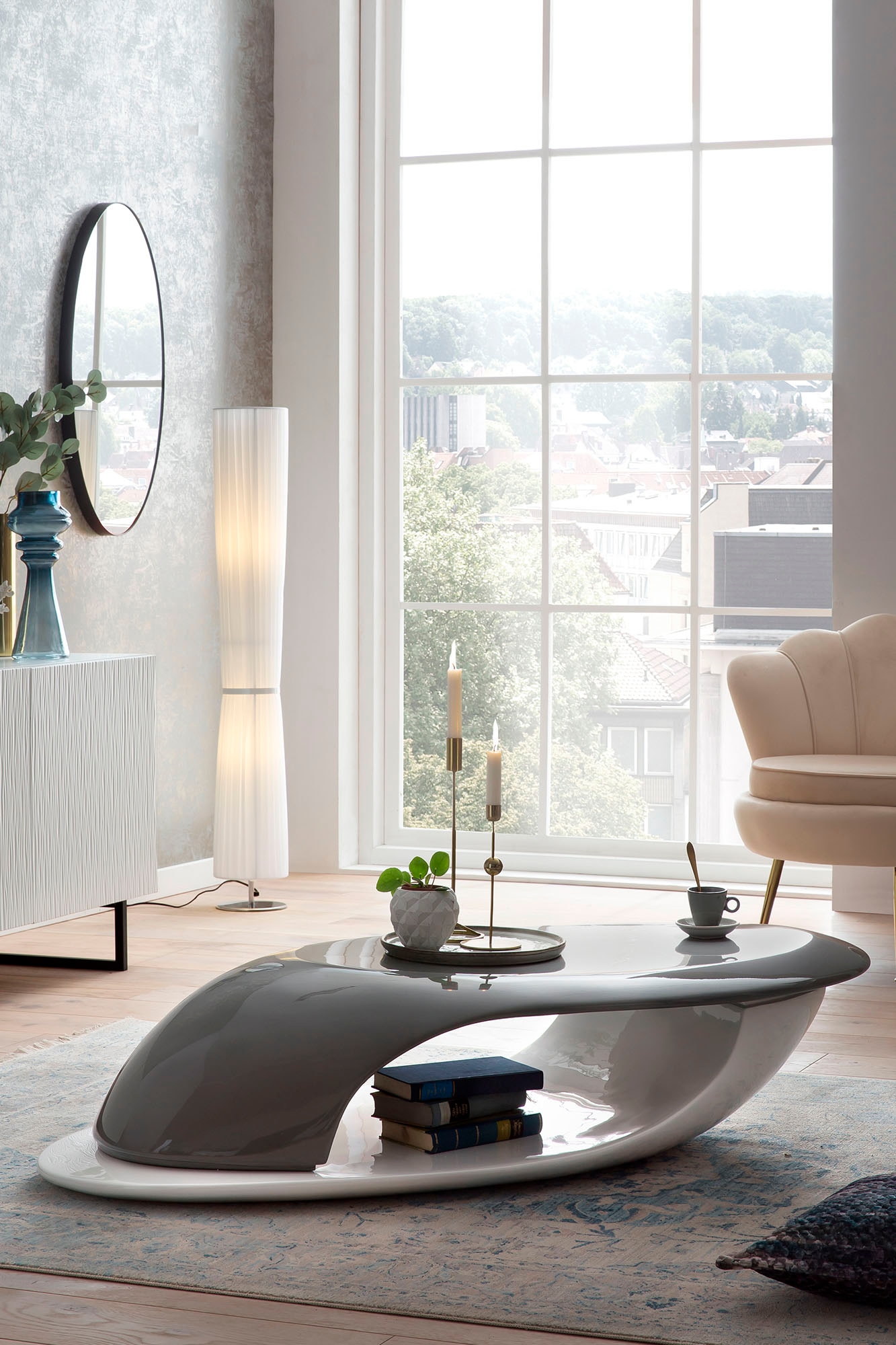 SalesFever Couchtisch, Fiberglas-Couchtisch: Zweifarbiges Design, unverglei günstig online kaufen