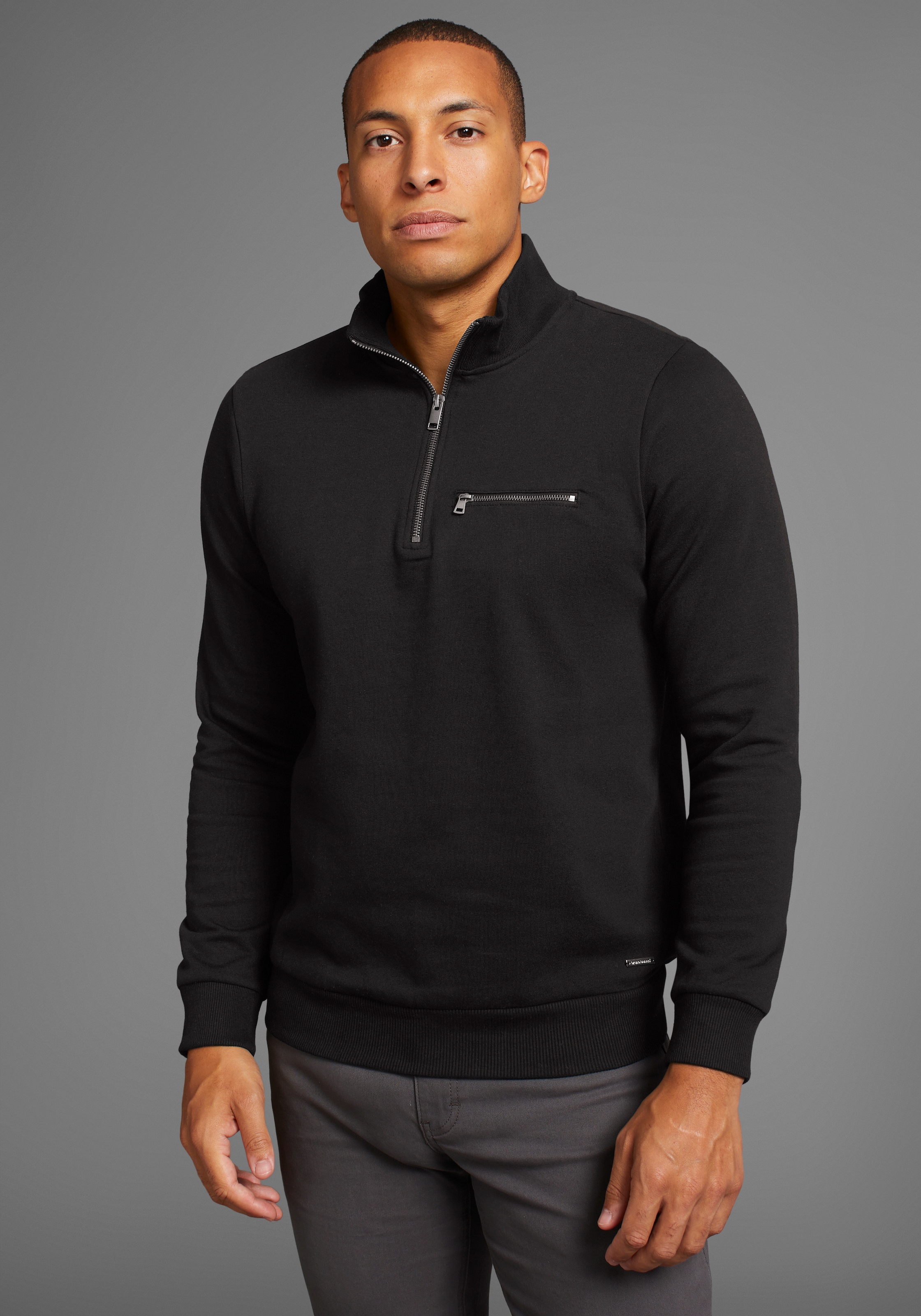 Bruno Banani Sweatshirt, mit Troyer Kragen - NEUE KOLLEKTION günstig online kaufen