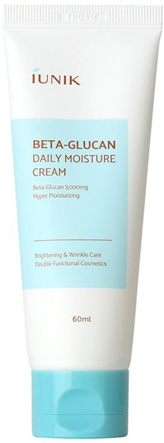 IUNIK Feuchtigkeitscreme "Beta Glucan Daily Moisture Cream", 60ml, weiß, Hautpflegemittel, Klebt nicht, beruhigt & revitalisiert die Haut, mit