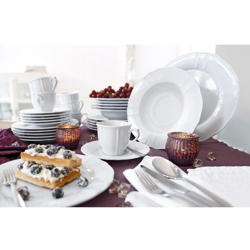 CreaTable Kombiservice »Flora«, (Set, 30 tlg.), Mikrowellengeeignet