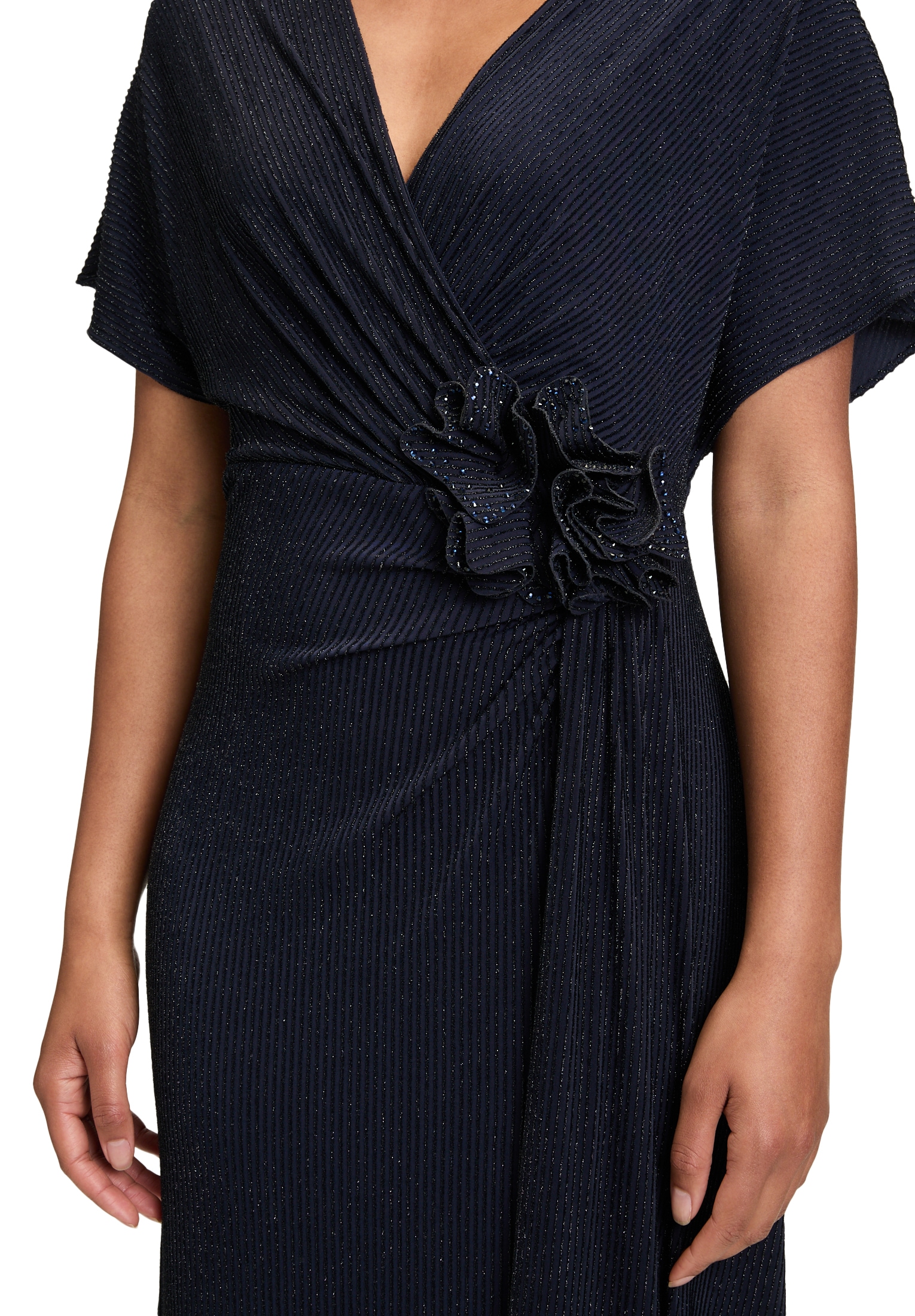 Vera Mont Abendkleid »Damen im Glitzer-Look« Ohne Tasche Raffung
