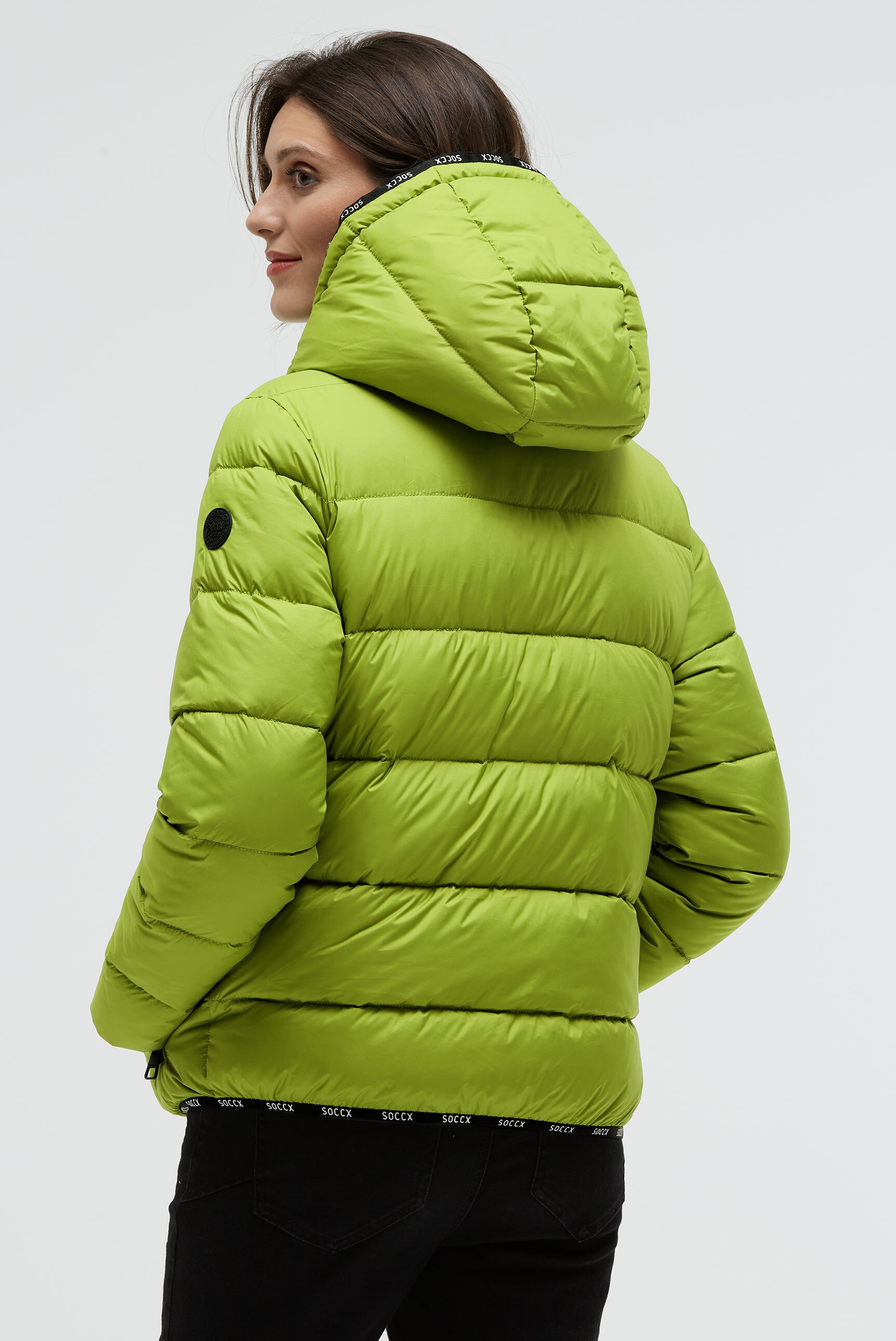 SOCCX Winterjacke mit Kapuze mit Reißverschluss an den Einschubtaschen