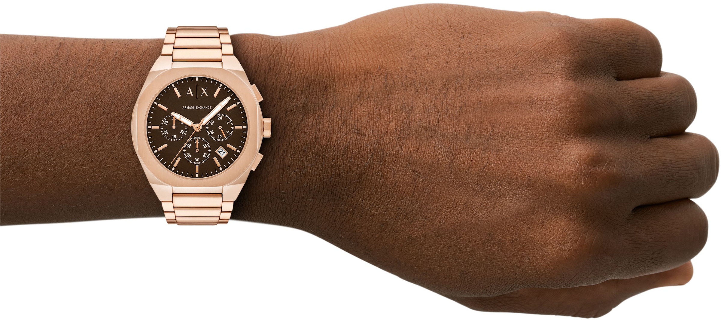 ARMANI EXCHANGE Chronograph »SYNC«, Quarzuhr, Armbanduhr, Herrenuhr, Edelstahlarmband, analog, Tag