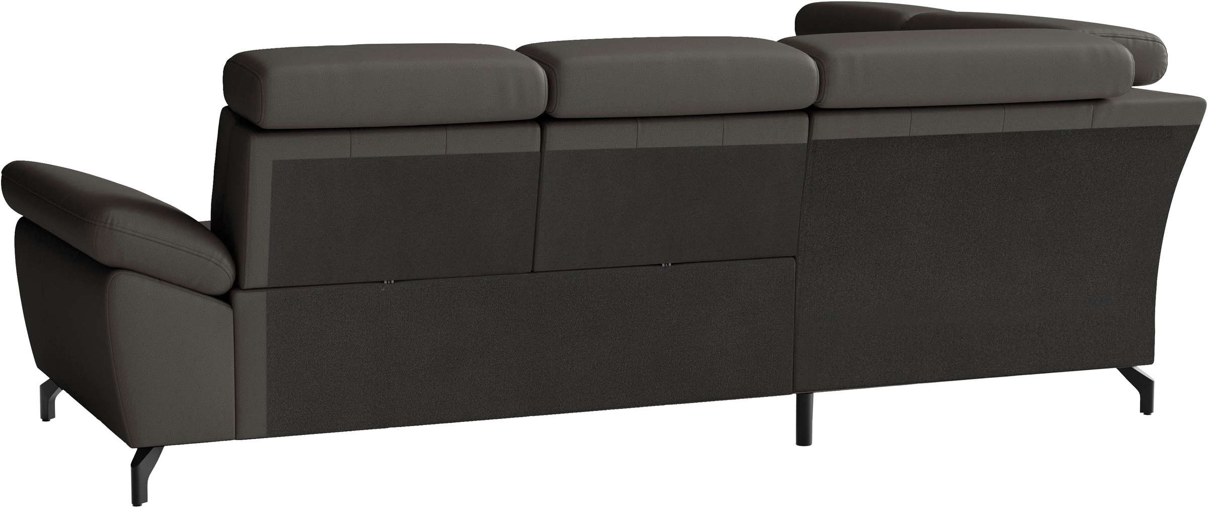 sit&more Ecksofa »Vanity L-Form, B: 254 cm, Leder« Inkl.Sitz-,Kopf-und Armteilverstellung