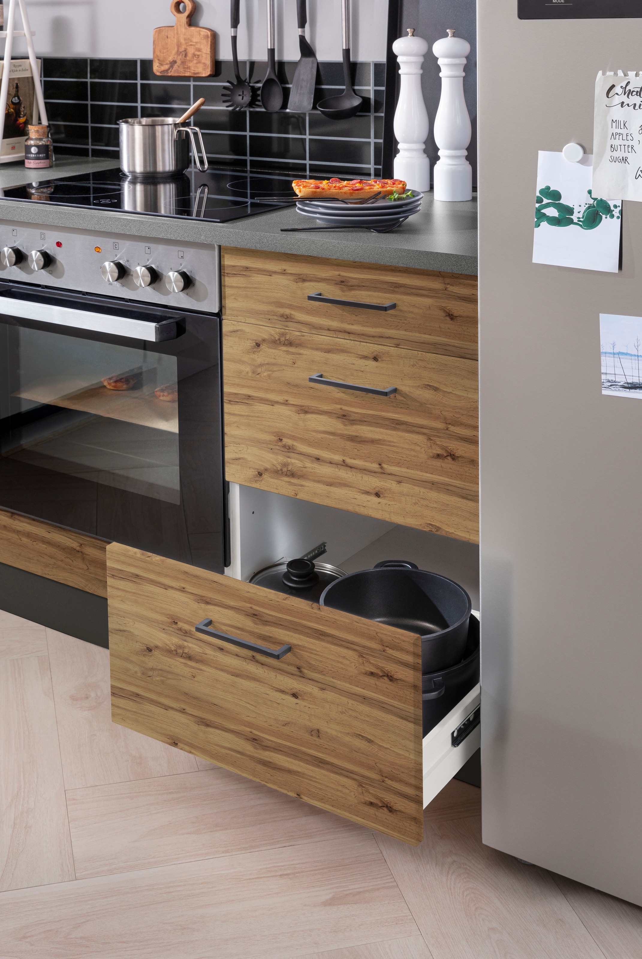 KOCHSTATION Winkelküche »KS-Trier«, ohne E-Geräte, Stellbreite 220/220 cm