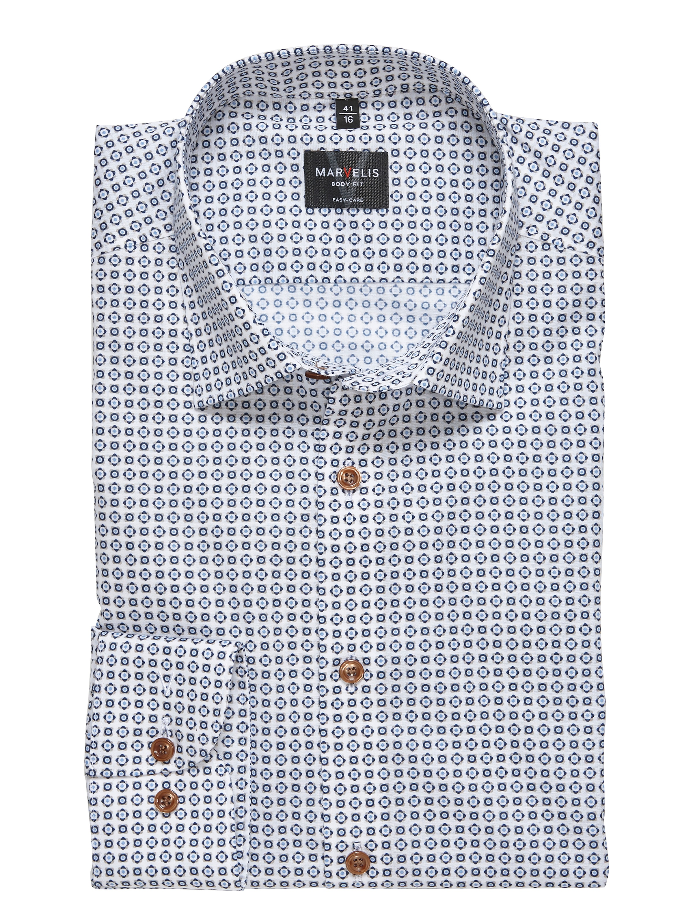 MARVELIS Langarmhemd body fit, Kentkragen, Businesshemd günstig online kaufen