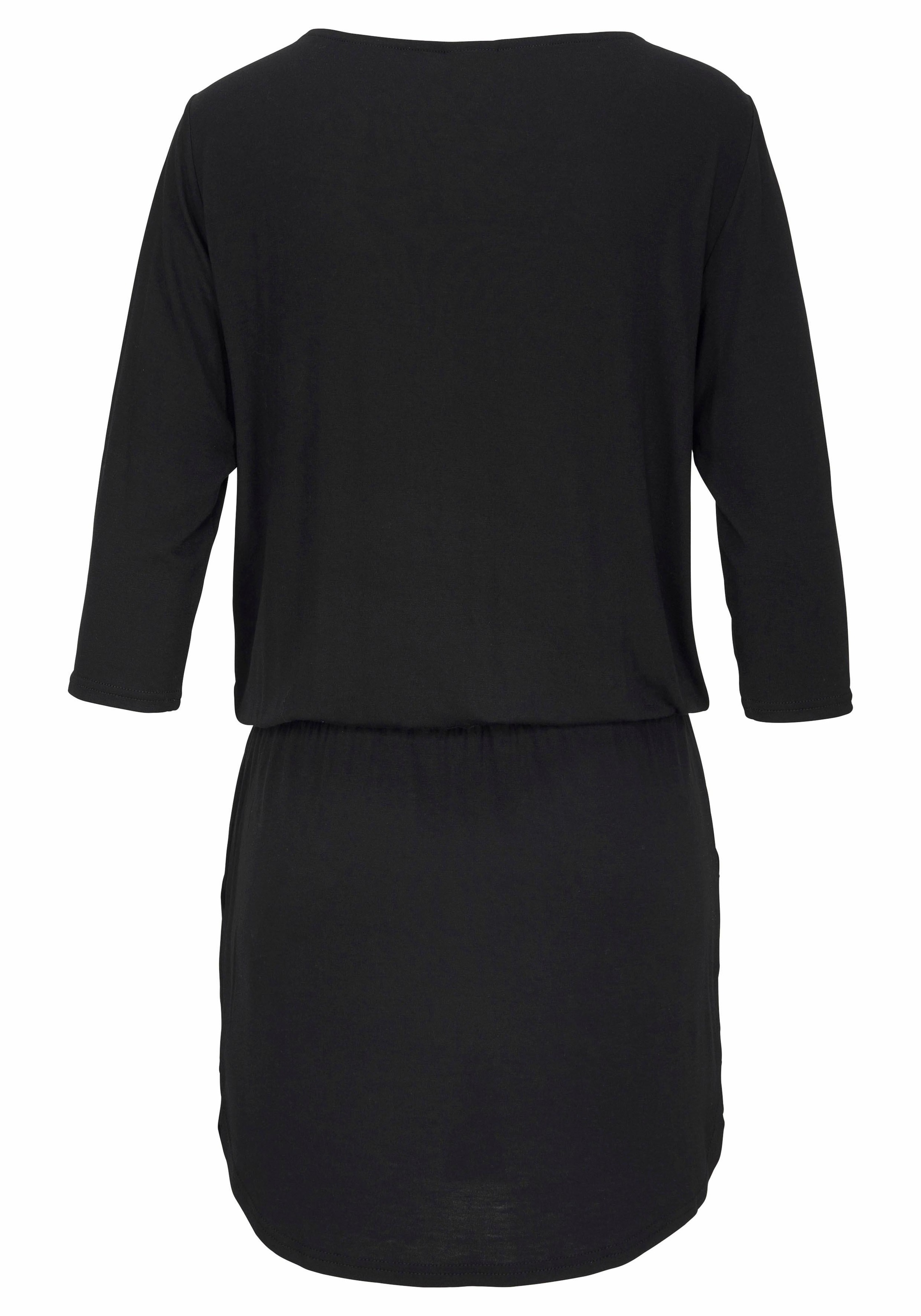 LASCANA Women's Jersey Dress Black Size 34 3