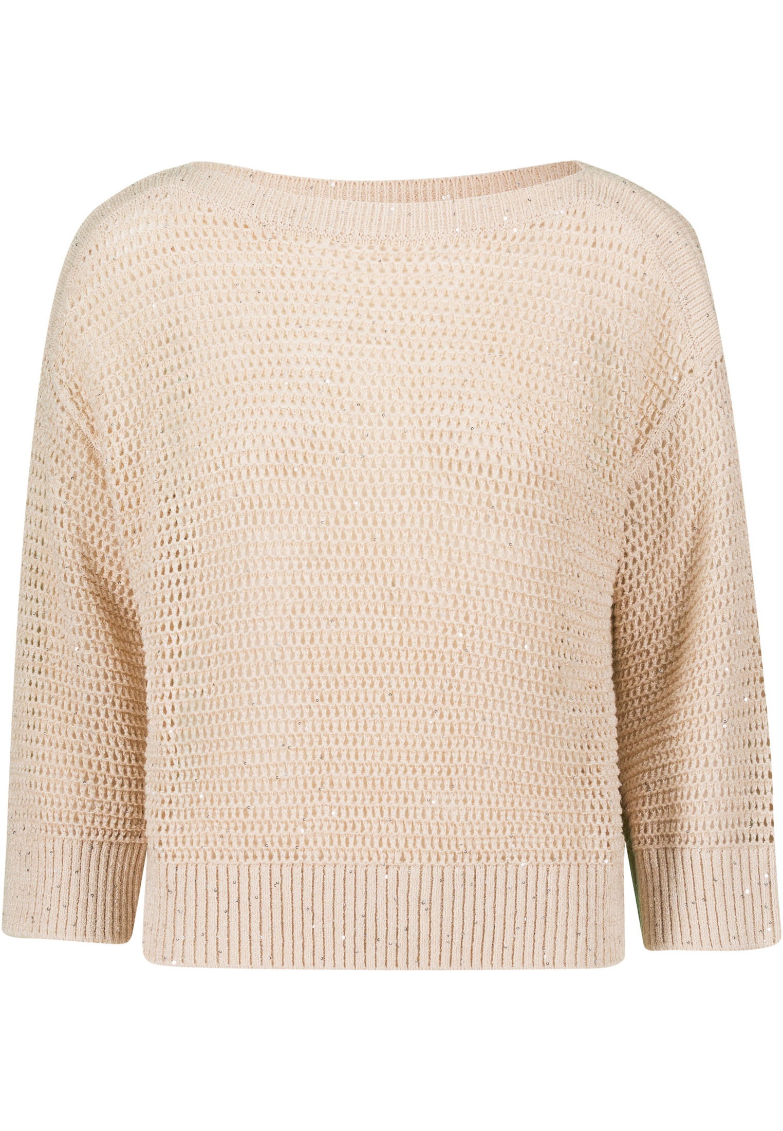 Zero Strickpullover "zero Pullover Lochstrick mit Pailletten", Lochmuster günstig online kaufen