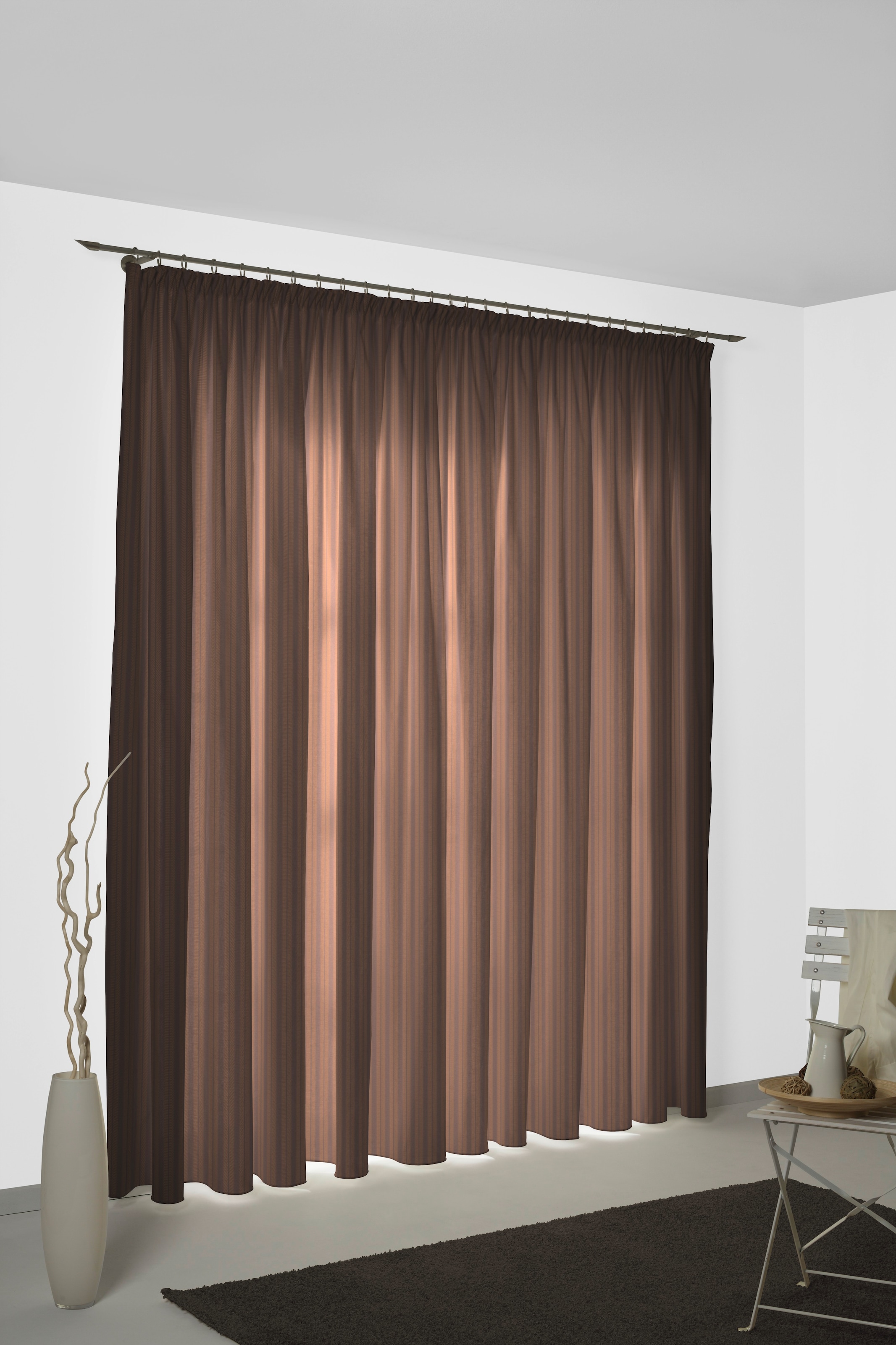 Wirth Vorhang "Jasmin" Kräuselband 1 Stk. tlg. günstig online kaufen