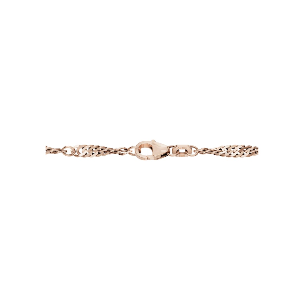 Firetti Fußkette »Schmuck Geschenk Silber 925 Körperschmuck Gold o. Rosè Singapurkette«