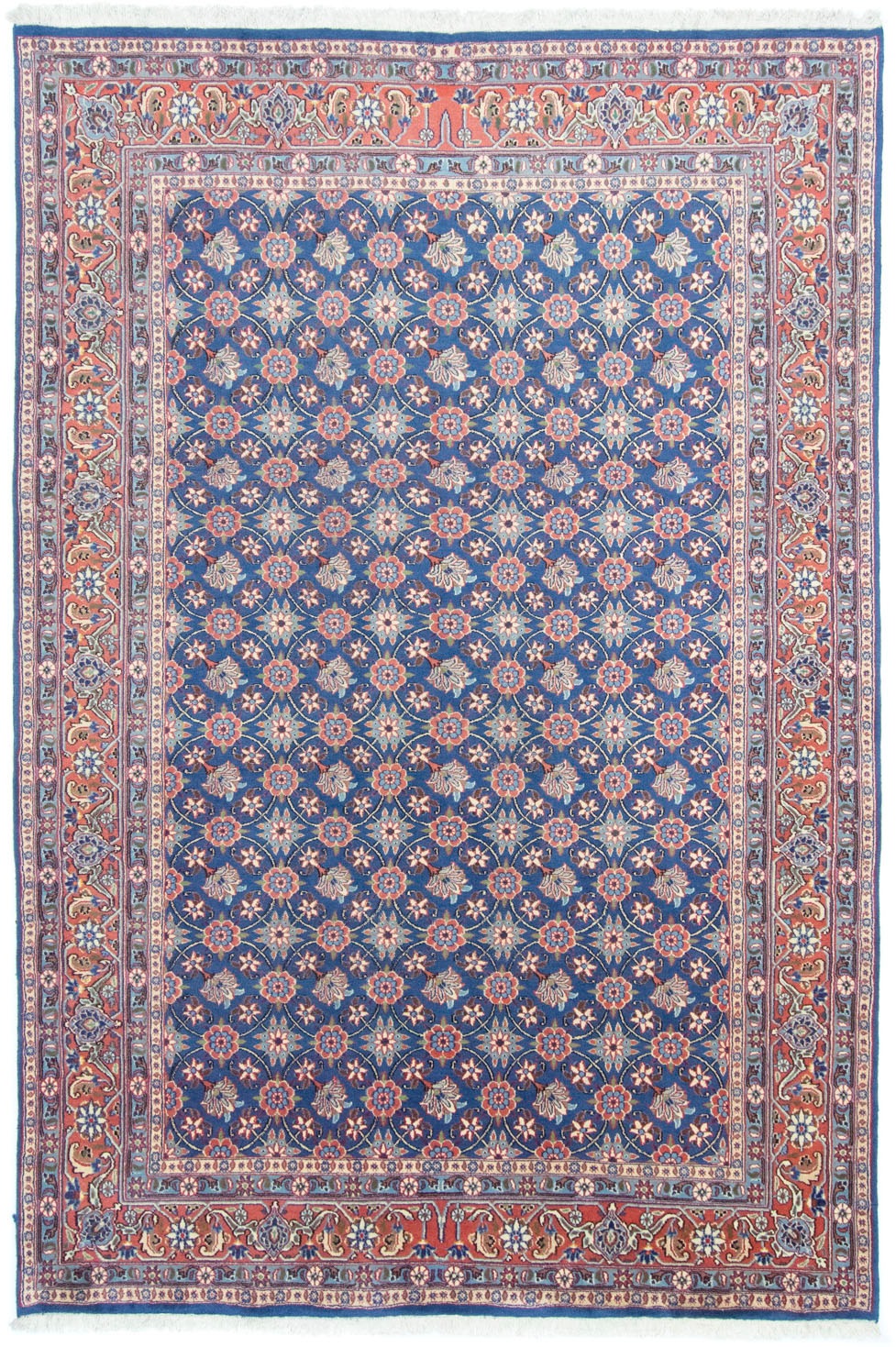 morgenland Wollteppich »Hamadan Teppich handgeknüpft blau«, rechteckig