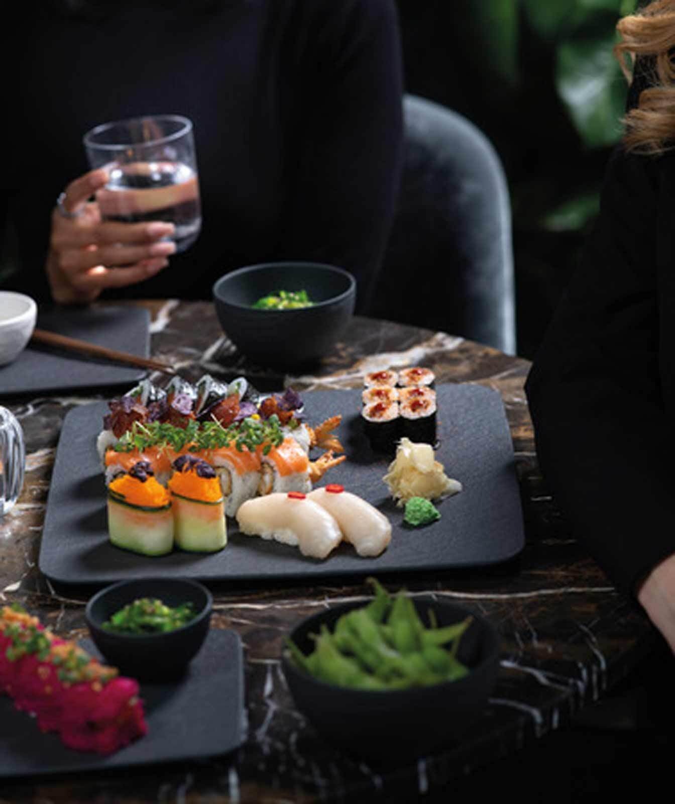 Villeroy & Boch Servierplatte »Servierplatten Manufacture Rock 2er Set schwarz«