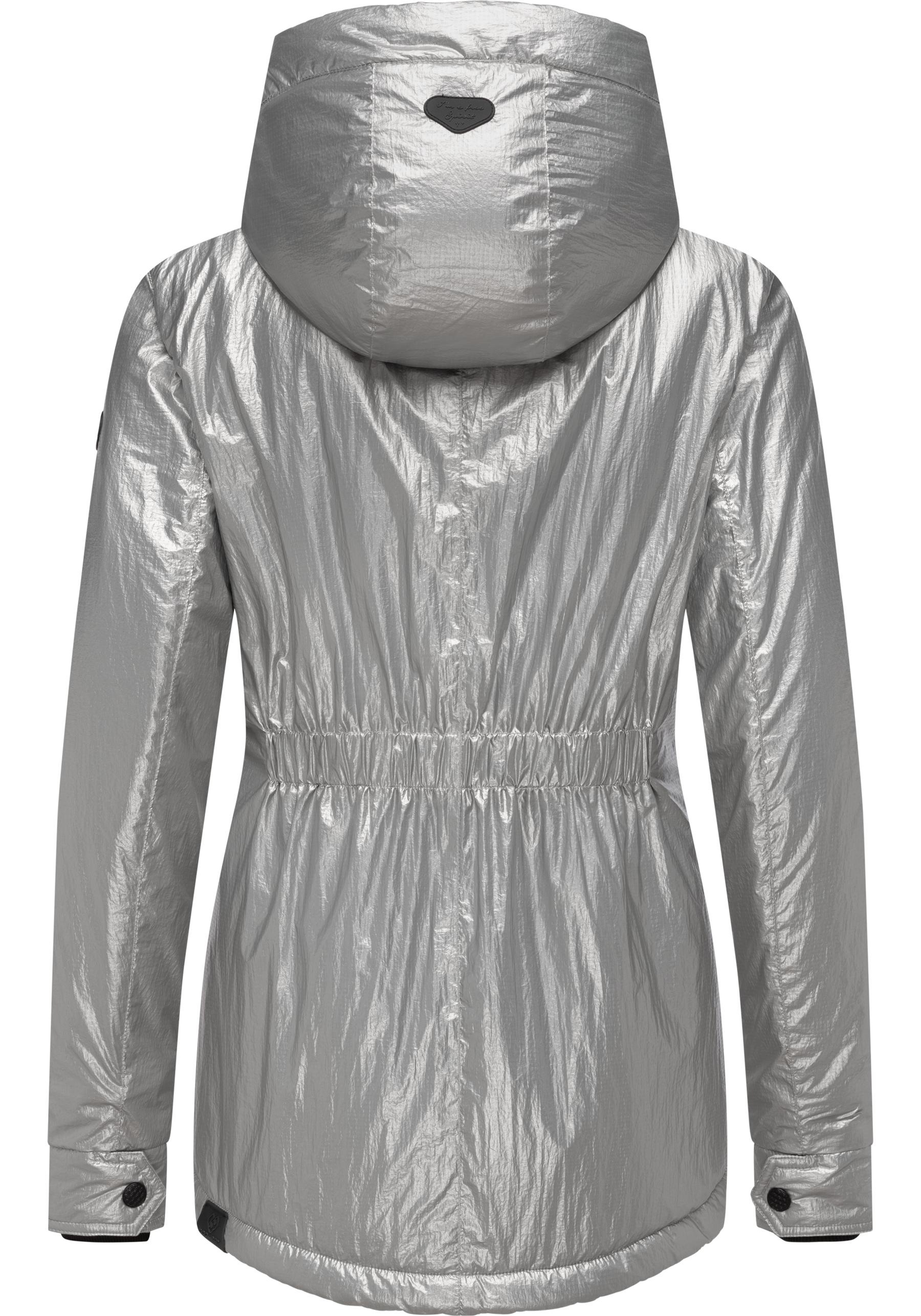 Ragwear Monadde Bling Winterjacke Hellgrau Gr. M 3
