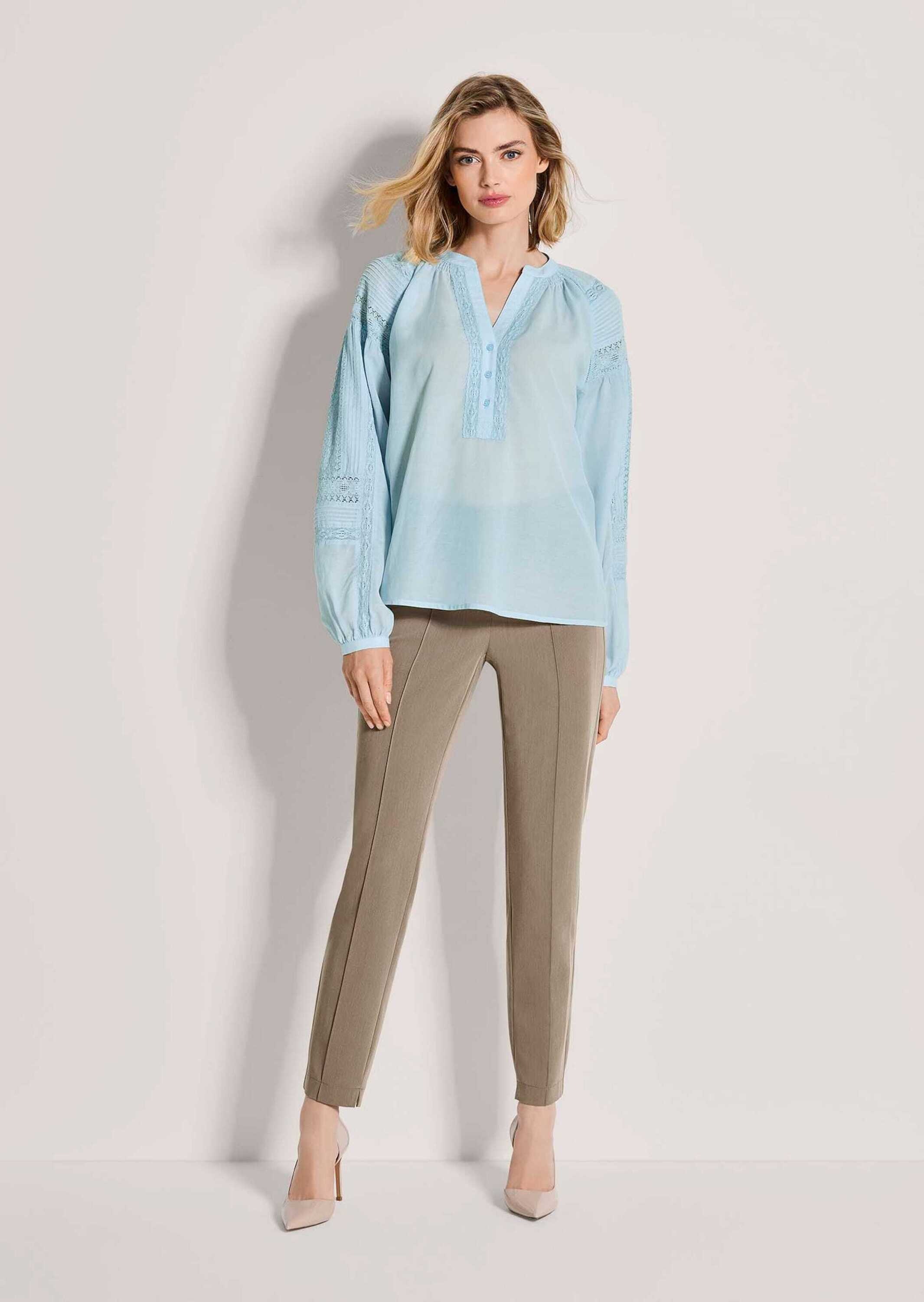 MADELEINE Langarmbluse "Blusenshirt Sommertunika mit Spitzendetails" günstig online kaufen