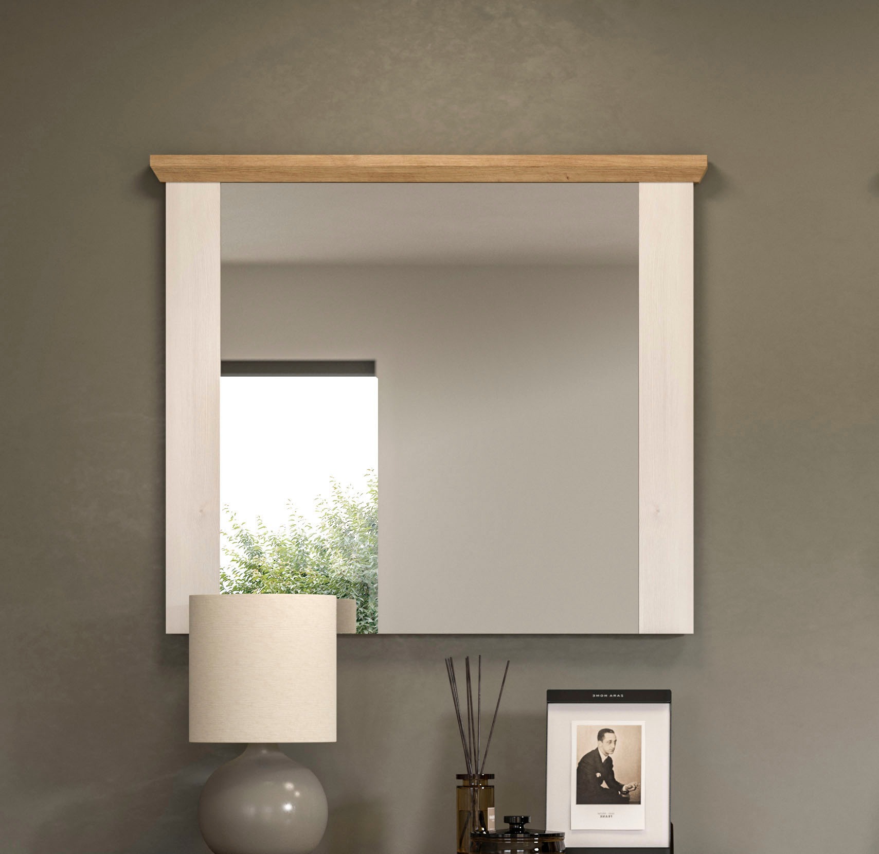 Home affaire Spiegel "COSENZA, TOPSELLER, Breite 82 cm, 2-farbig, in Landha günstig online kaufen