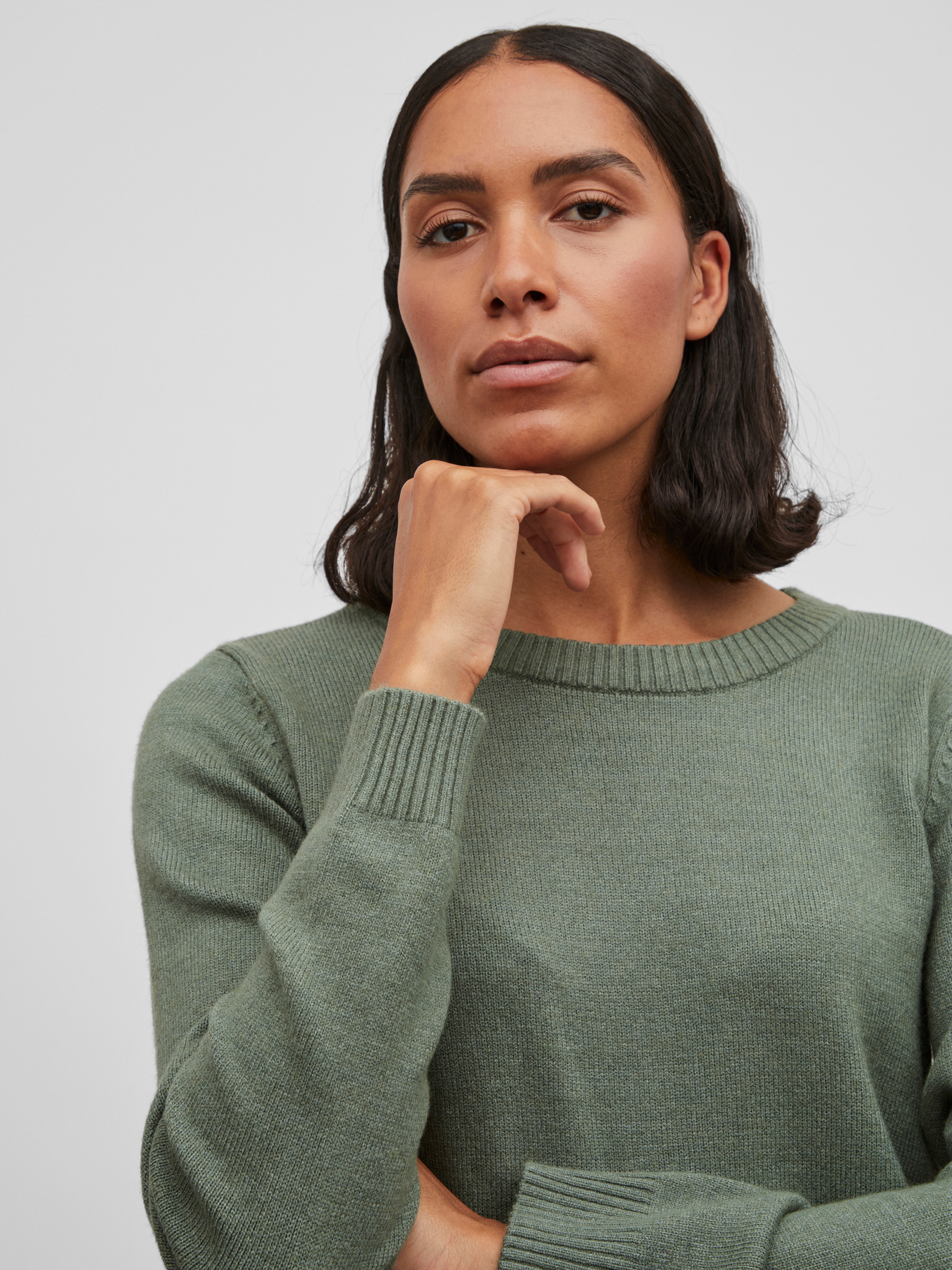 Thumbnail - Vila Rundhalspullover "VIRIL O-NECK L/S KNIT TOP - NOOS" Viskosemischung, regular fit