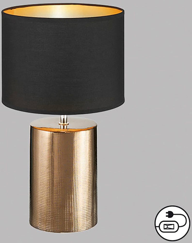 FISCHER & HONSEL Tischleuchte »Bronz«, Leuchtmittel E27 | ohne Leuchtmittel, extravaganten Materialkombination