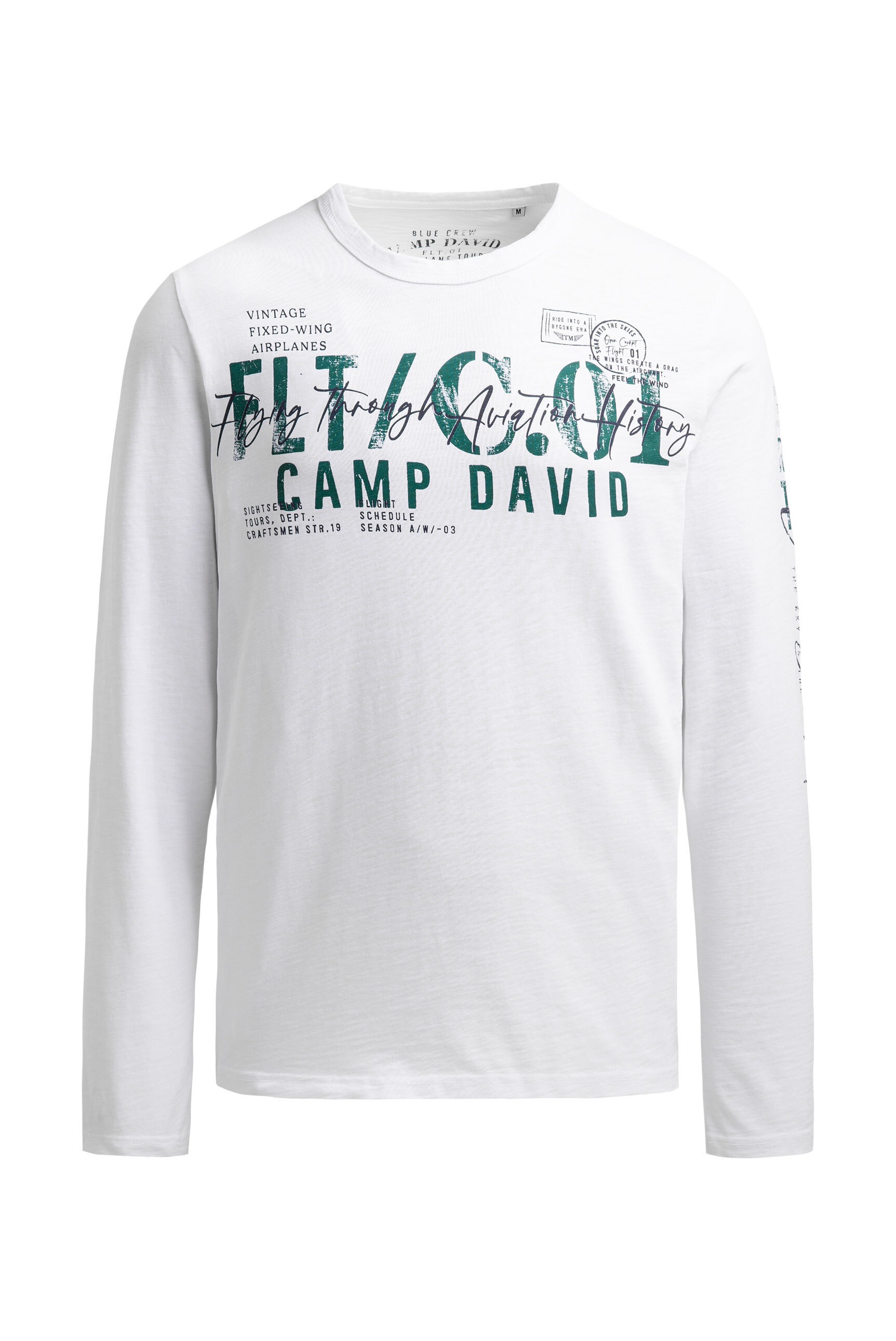 CAMP DAVID Langarmshirt aus Baumwolle